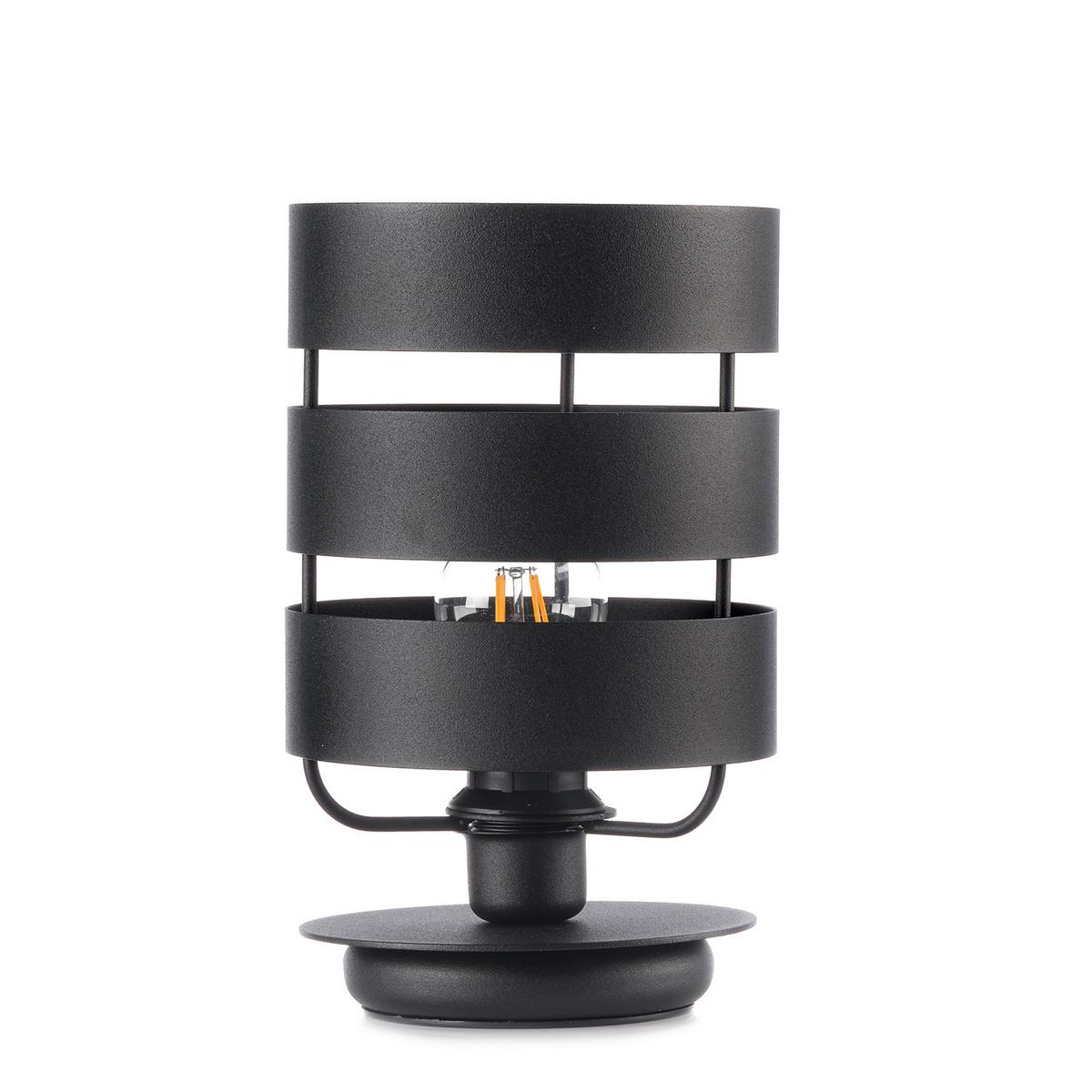 Nachttischleuchte Ulisse nero Schwarz max. 22 Watt - Schwarz, Design, Metall (17/28.5cm)