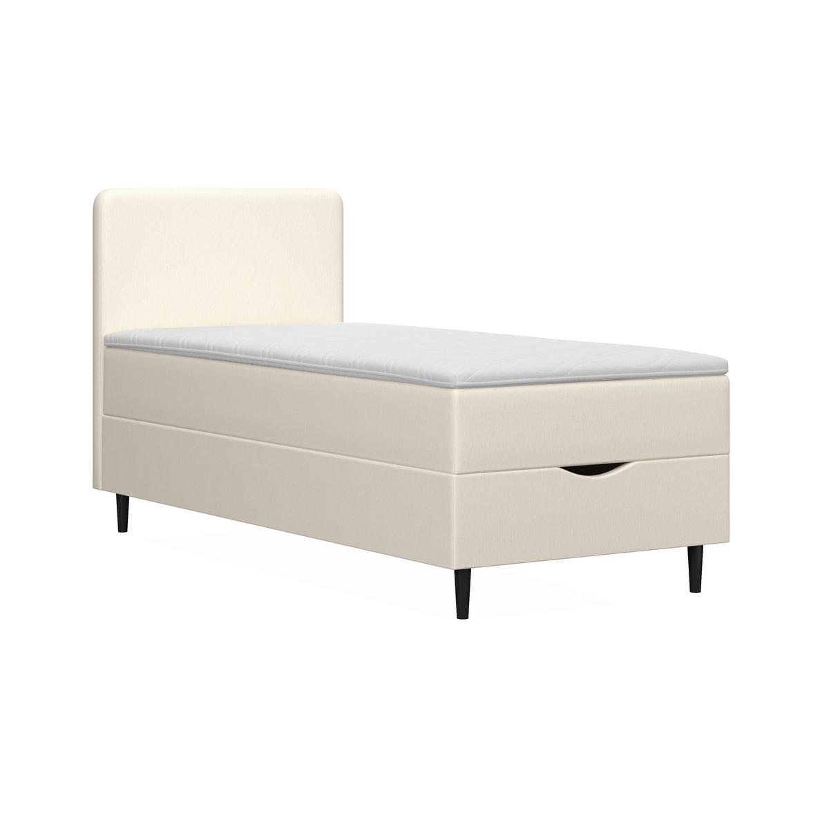 Box Ágy Krém Vida - elefántcsont, Modern, textil/fa (90/200cm) - Bessagi Home