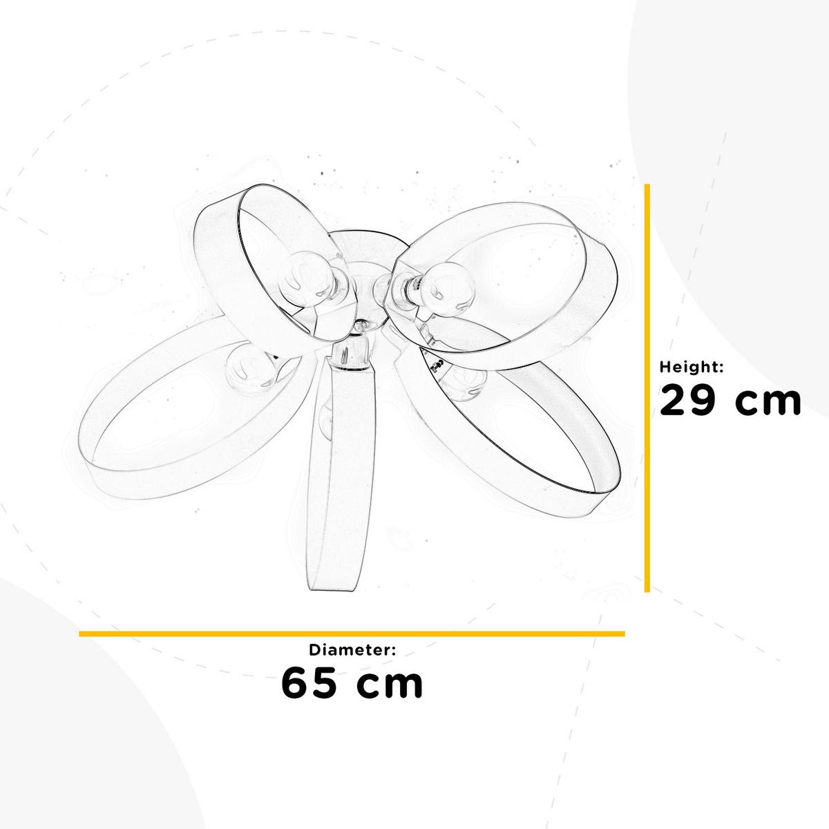 Deckenleuchte Serena Weiß max. 6 Watt - Weiß, Design, Metall (65/29cm)