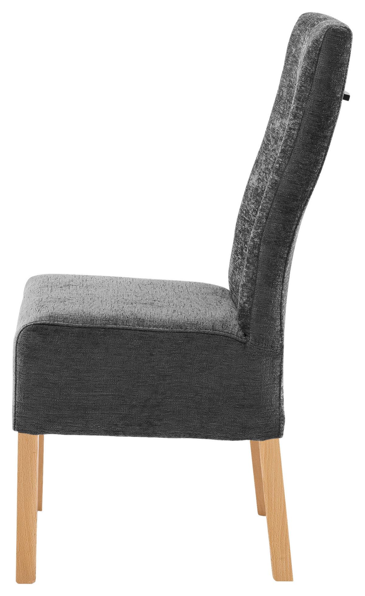 Stuhl Sheldon in Anthrazit - Eichefarben/Anthrazit, Basics, Holz/Textil (44/103/63cm) - Zandiara