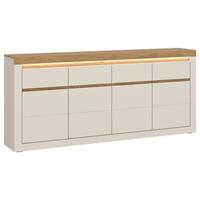Komoda Naxxar - kašmir/boja hrasta, Trendi, pločasti materijal/plastika (194/89,3/39,6cm) - Modern Living