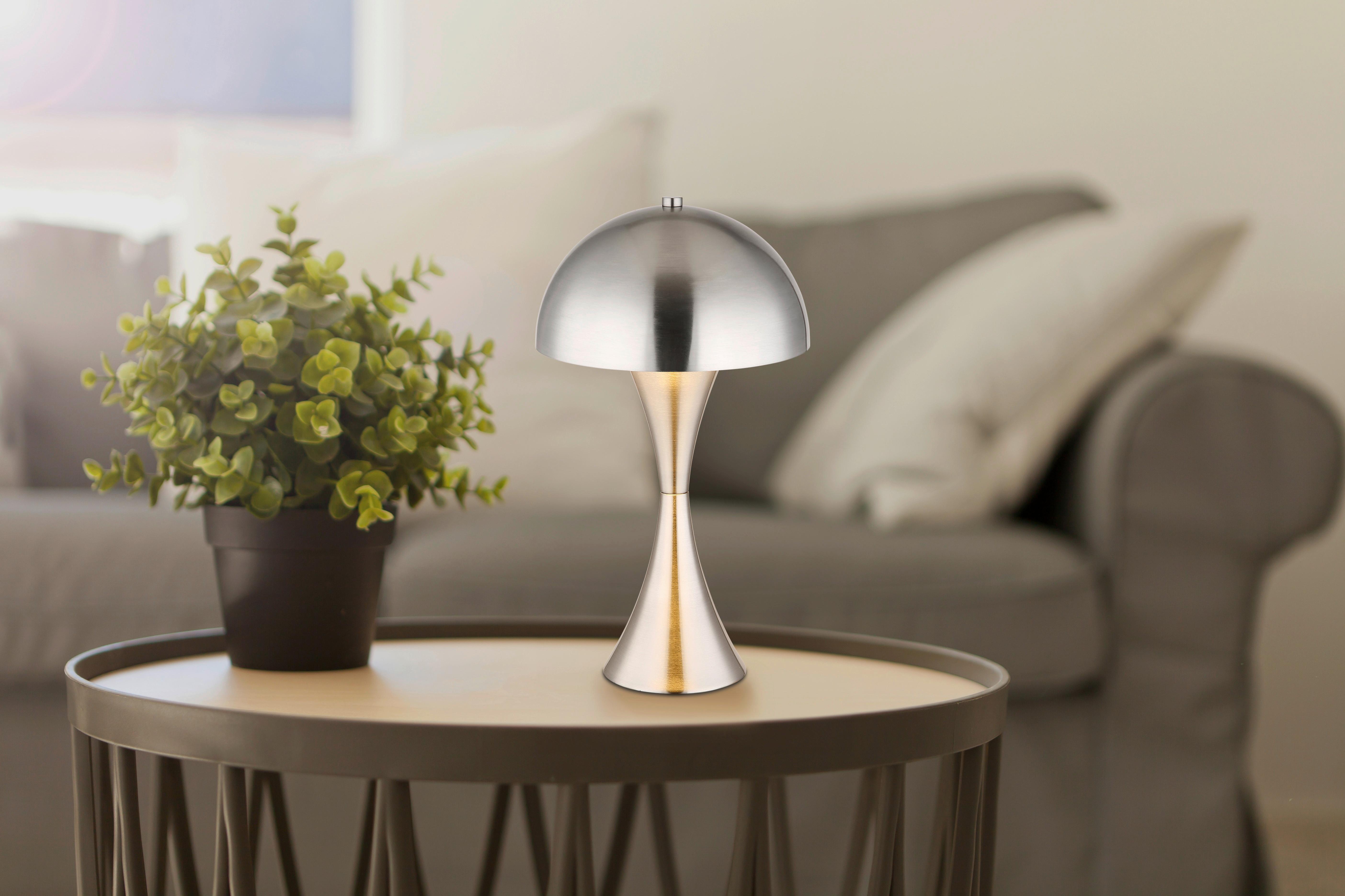 Stolna Svjetiljka Boja Nikla - boje nikla/crna, Design, metal/plastika (20/36,1cm) - Globo