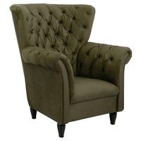 Fotelja Cupido - maslinasto zelena/crna, Design, tekstil/drvo (96/112/86cm) - Mömax