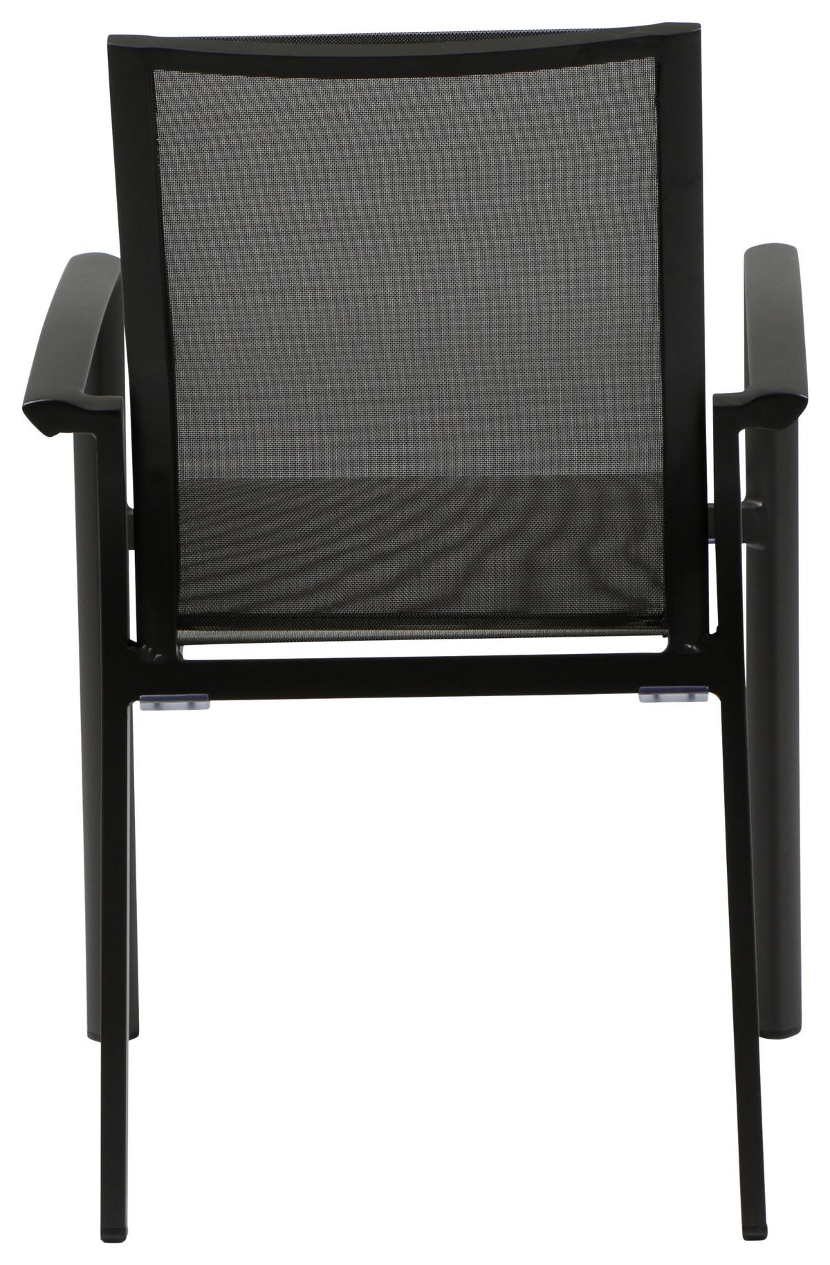 Loungegarnitur 5-tlg Velia aus Metall - Anthrazit/Schwarz, KONVENTIONELL, Keramik/Textil - Gardenson