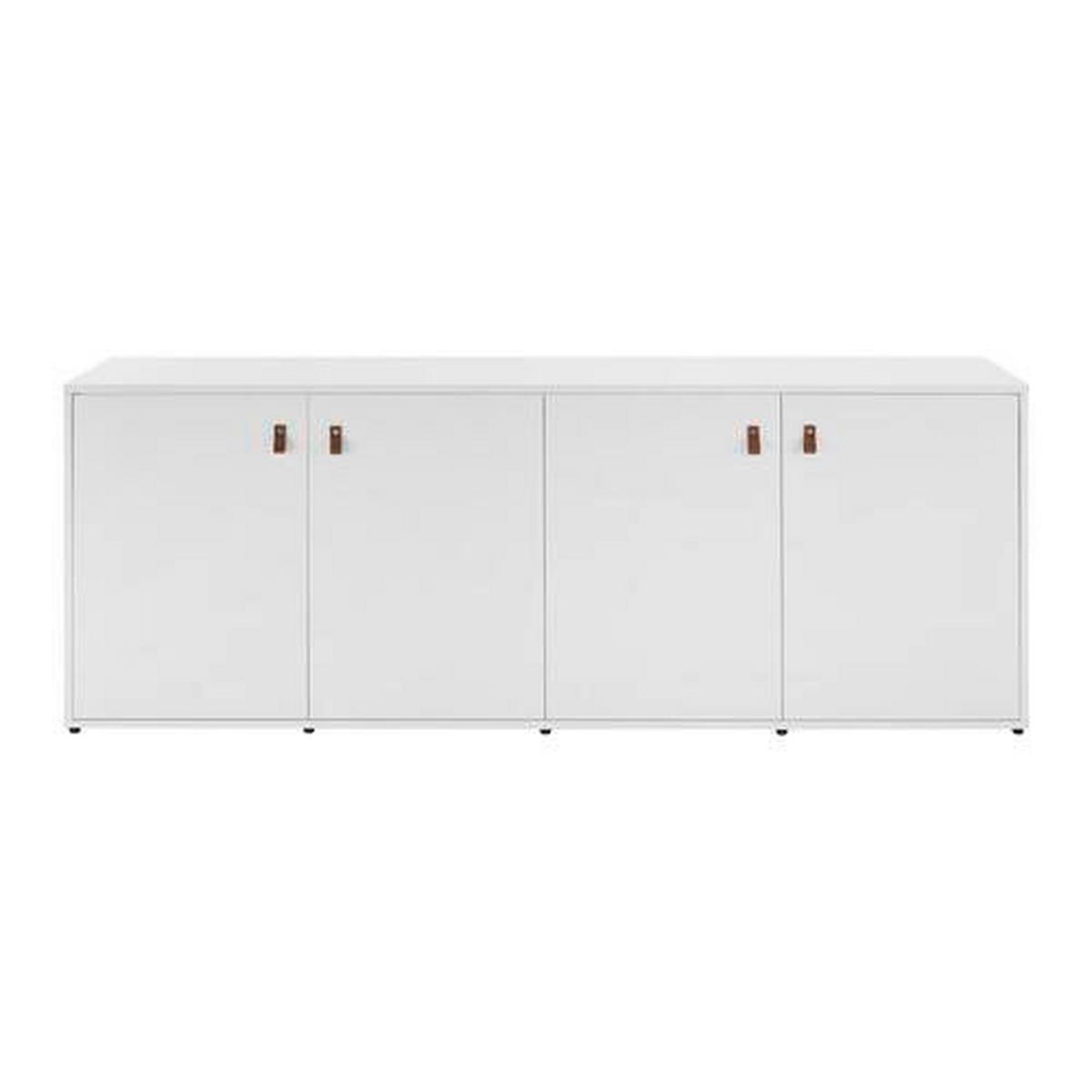 Comodă cu uși MICK - alb, Modern (180/69,5/40cm) - Bessagi Home