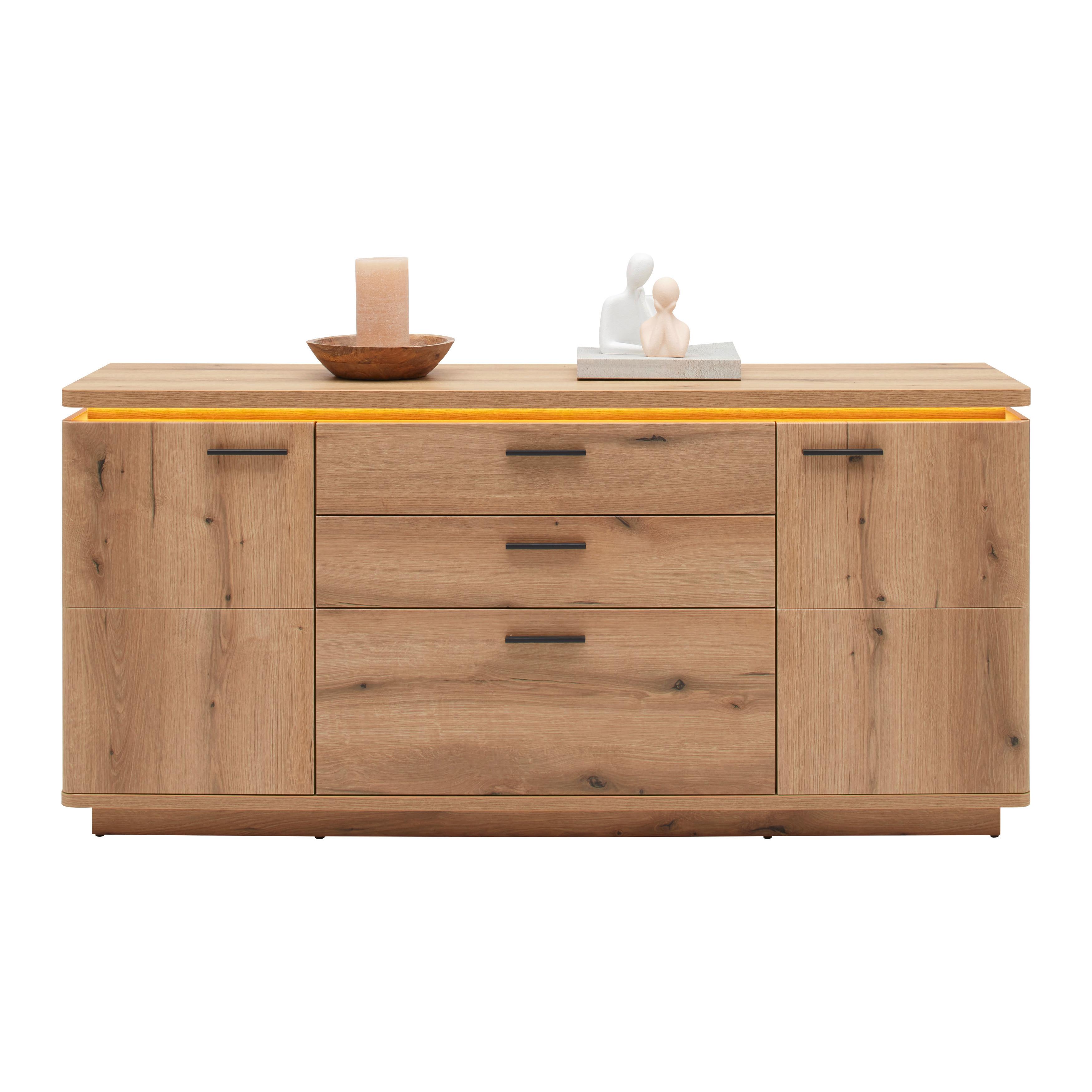 Sideboard Alameda Eichefarben - Eichefarben/Anthrazit, Modern, Holzwerkstoff/Metall (170/81/44cm) - Mömax