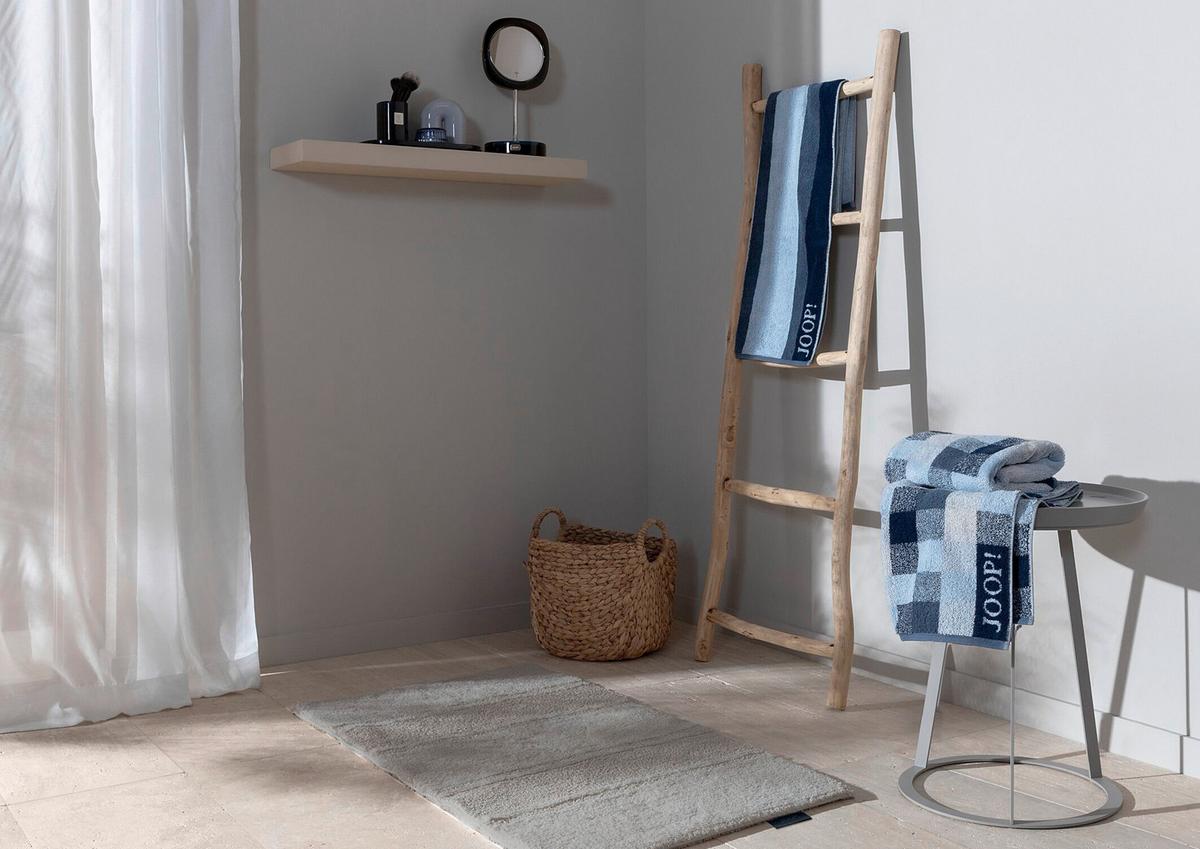 RĘCZNIK PRYSZNICOWY JOOP! VIBE STREIFEN - niebieski, Basics, tkanina (80/150cm) - Joop!