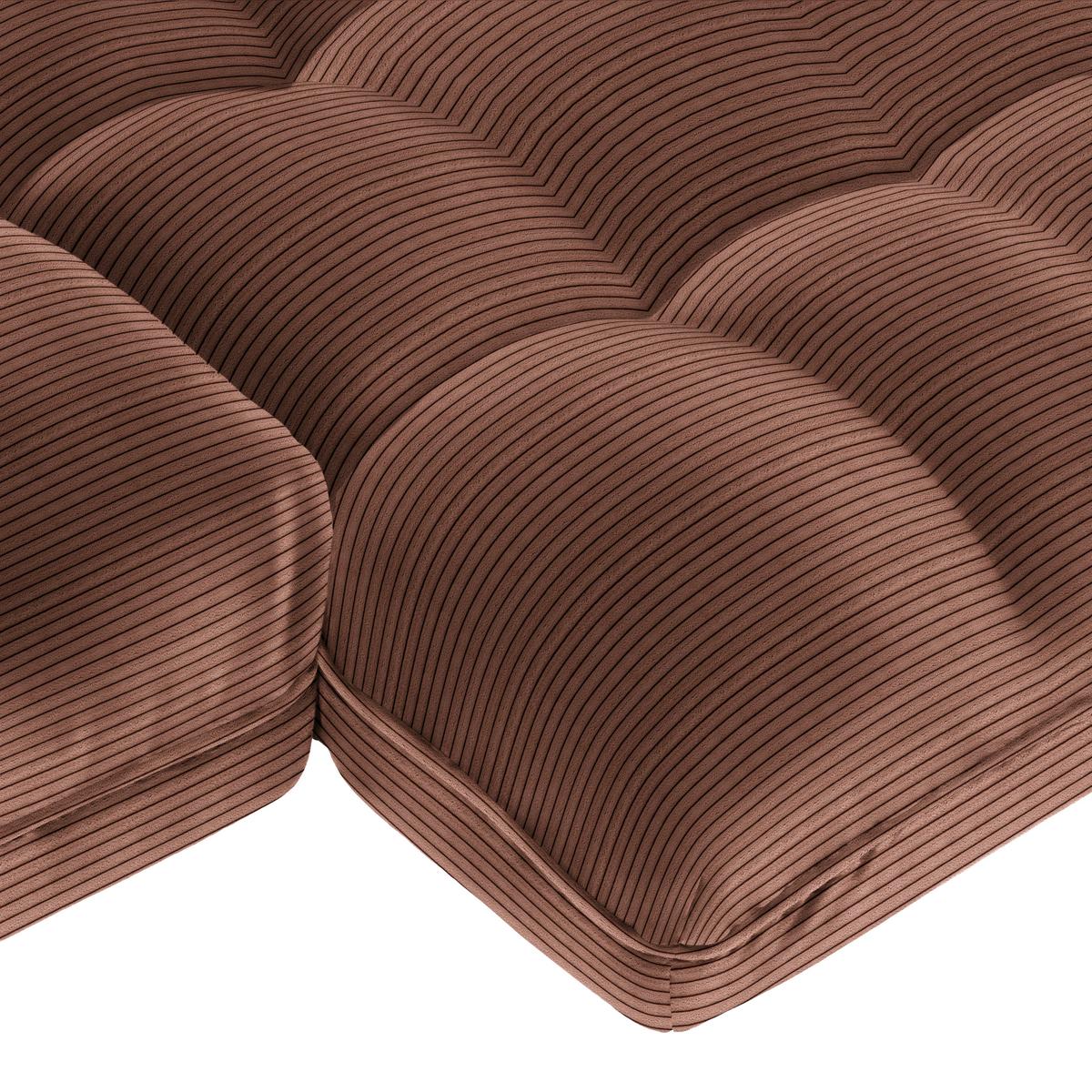 Wohnlandschaft Vivo Karamell - Karamell/Schwarz, Modern, Kunststoff/Textil (317/63/179cm) - Premium Living