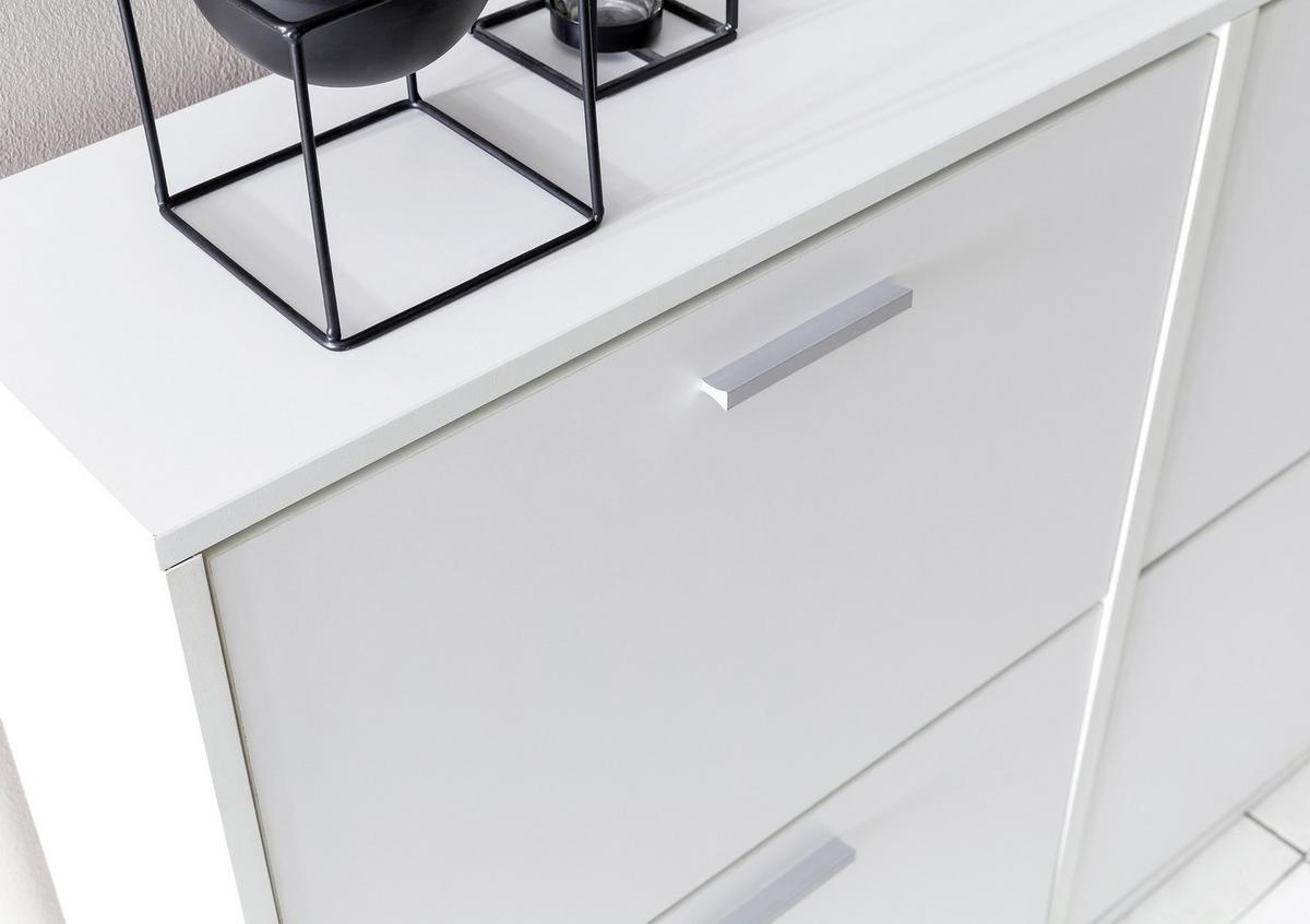 Omara Za Čevlje Sonoma, Bela - srebrne barve/bela, Konvencionalno, kovina/leseni material (120/81/24cm) - MID.YOU