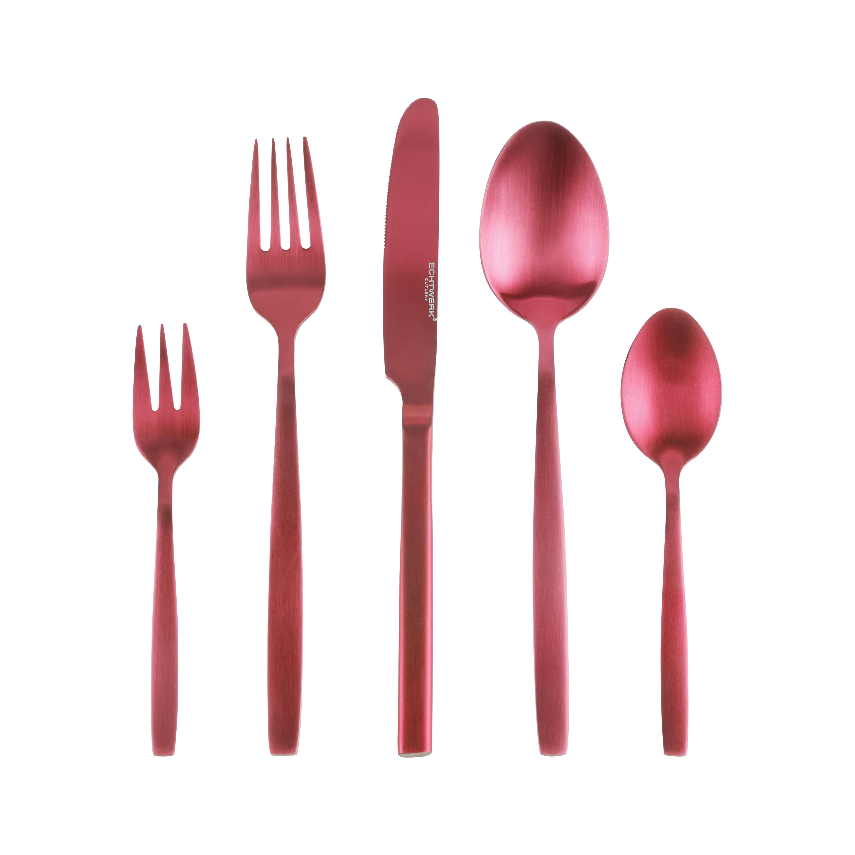 Besteckset Positano Red Edition, 30-teilig - Rot, LIFESTYLE, Metall - Echtwerk