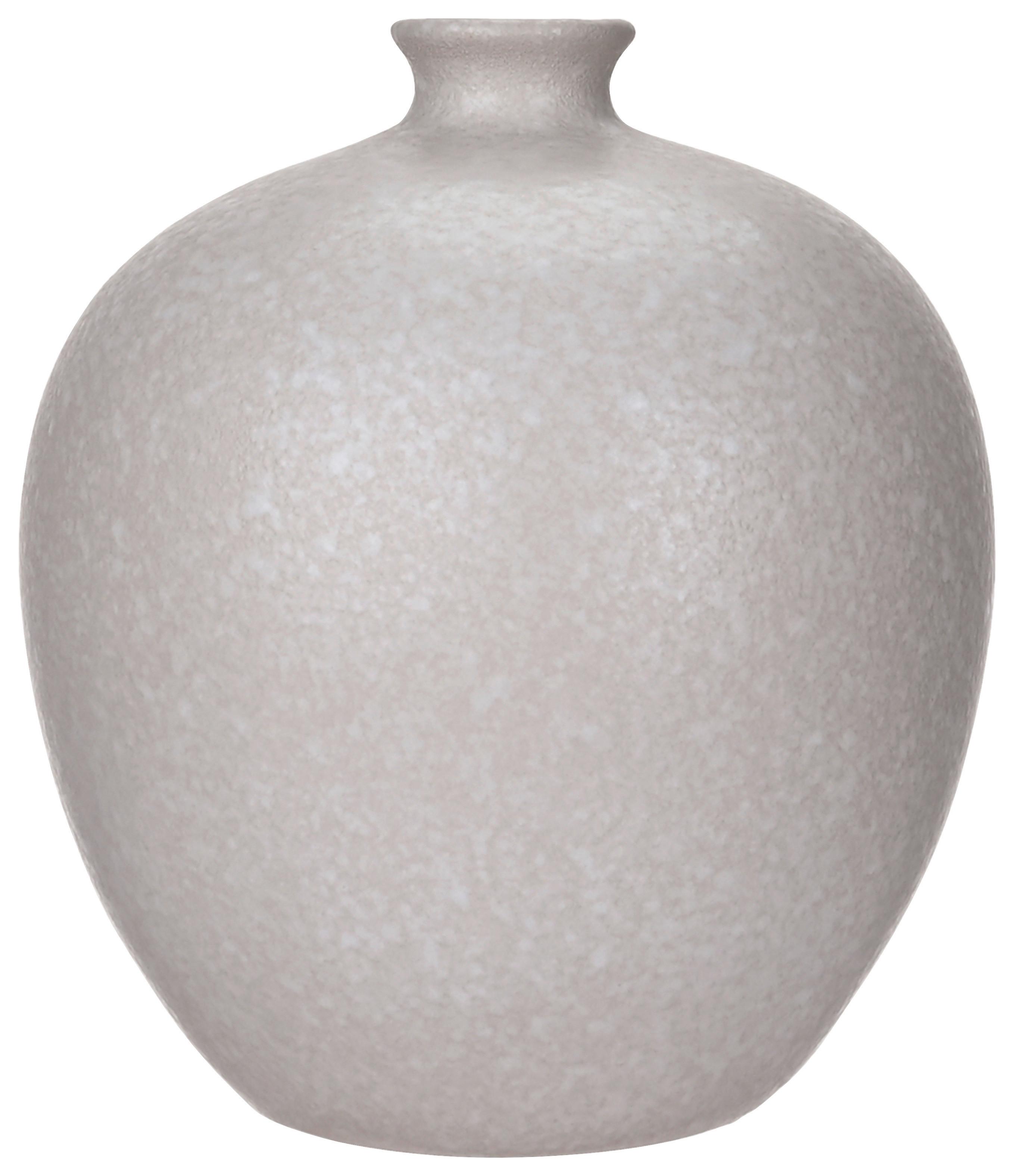 Vase Lilly Grau - Grau, KONVENTIONELL, Keramik (17,7/19,5cm) - Mömax