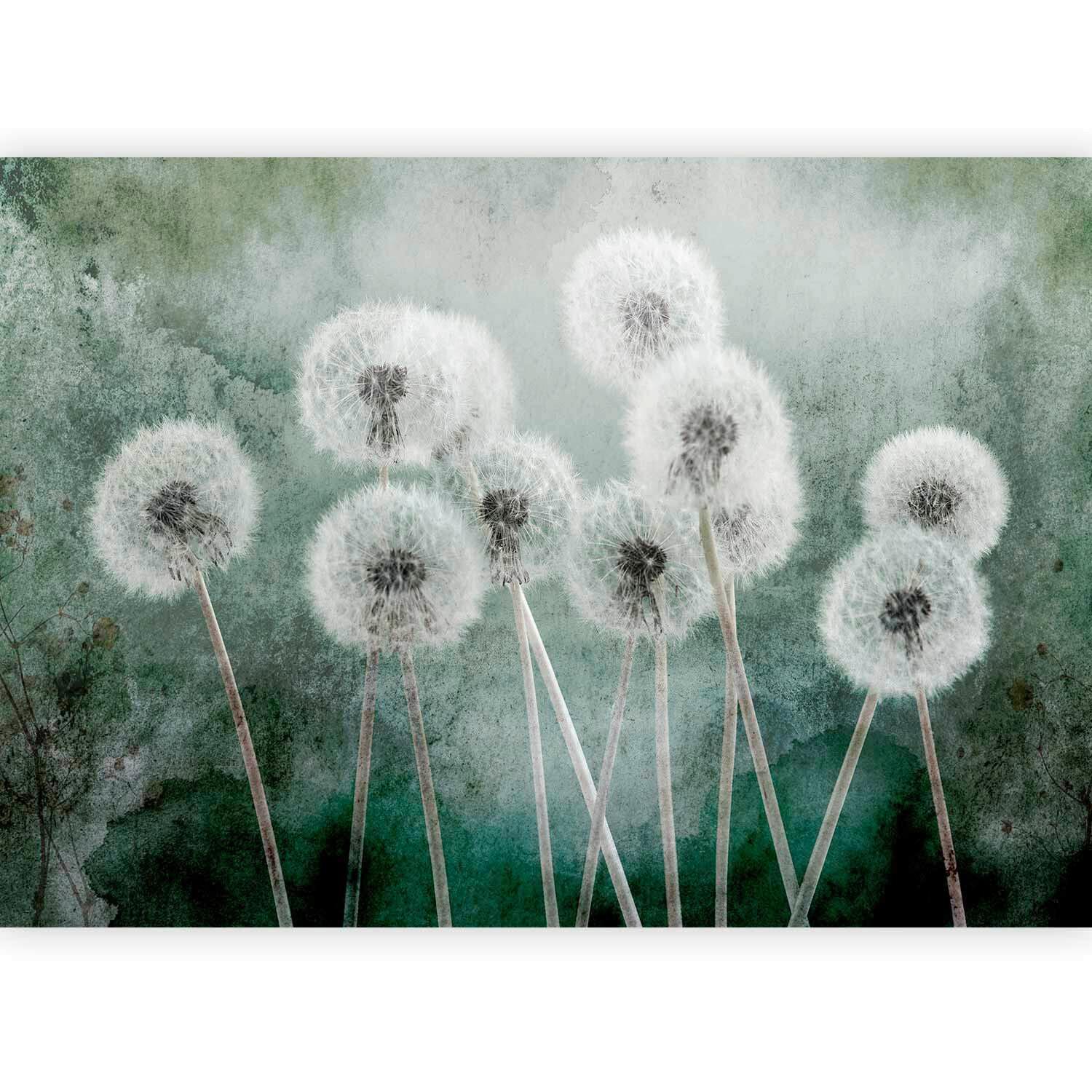 Fototapete Down Breeze Grau/Grün - Grau/Grün, LIFESTYLE, Textil (450/315cm) - artgeist