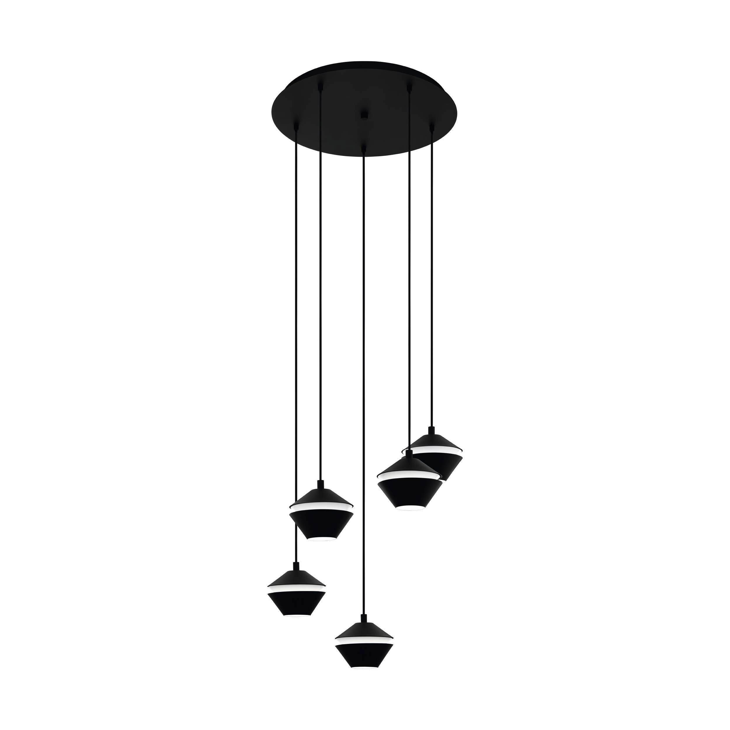 Led-hängeleuchte 98683* Perpigo - Weiss/Schwarz, Design, Kunststoff/Metall (55.5/150cm) - Eglo