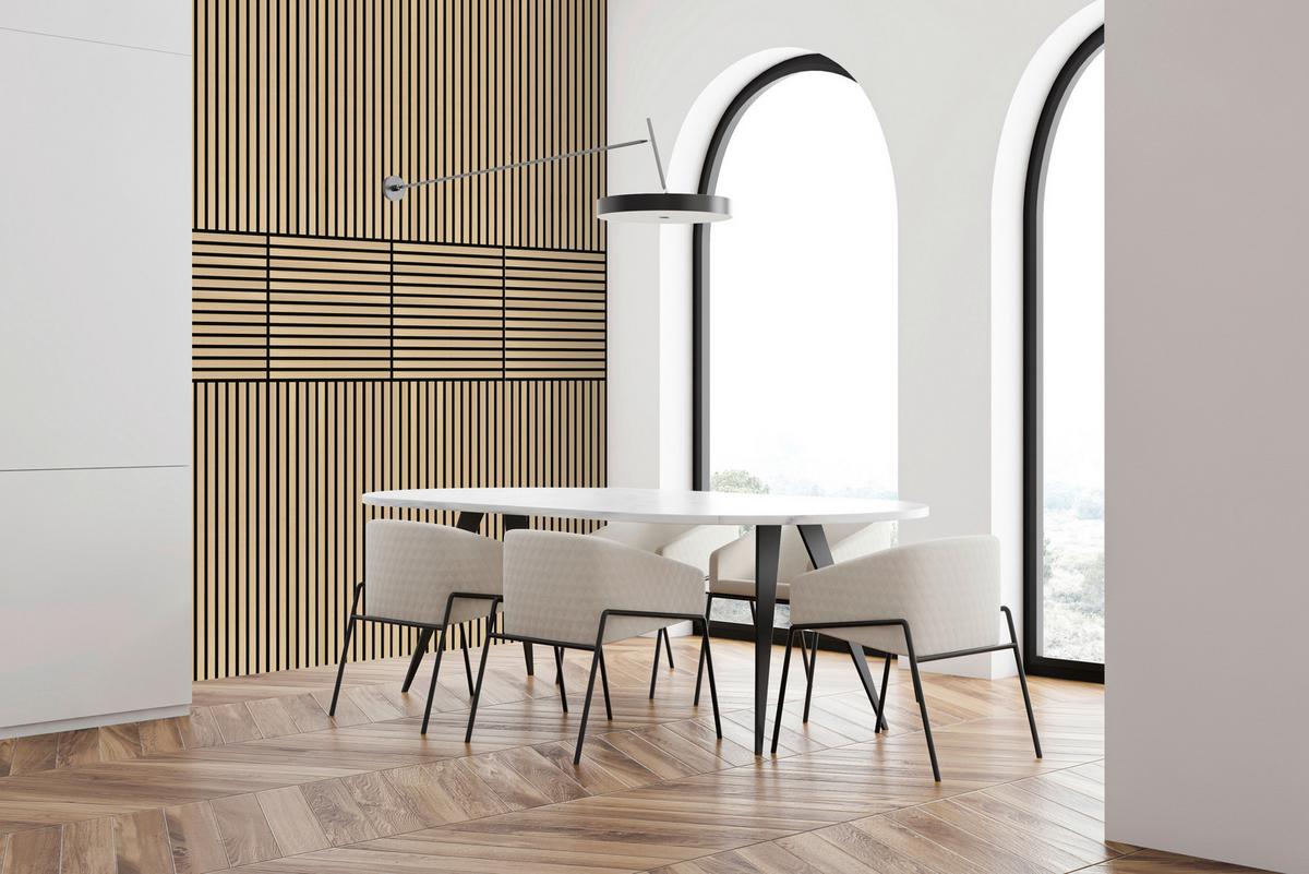 PANEL AKUSTYCZNY 11000B - kolor dębowy, Modern, materiał drewnopochodny (52/104cm)