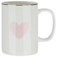 Kaffeebecher Bibi in Rosa/Weiß - Rosa/Weiß, ROMANTIK / LANDHAUS, Keramik (7,9/10,8cm) - MÖMAX modern living