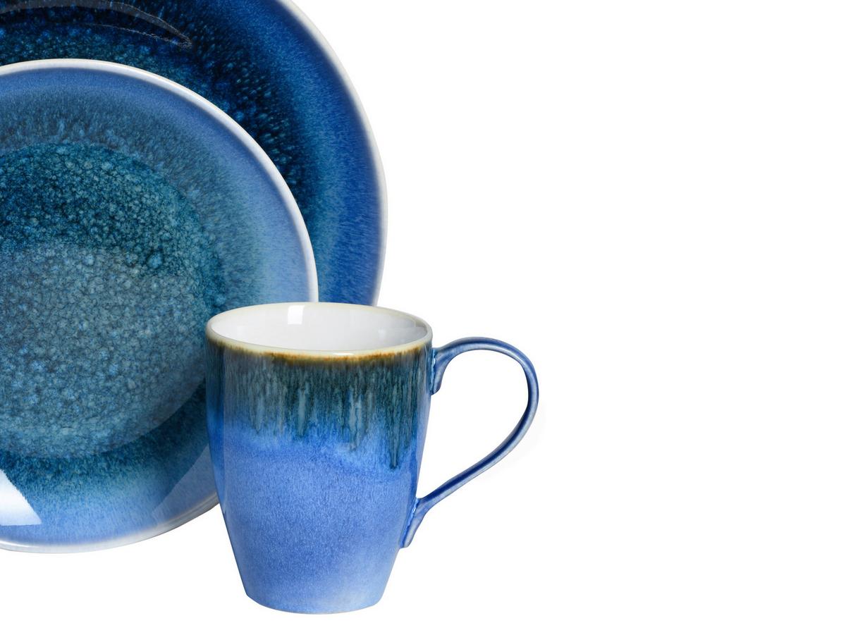 Kombinirani Servis Caldera Blau, 16-Delni - modra/bela, Basics, keramika - Creatable