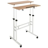 Pisalna Miza Workstation I, Bela, Hrast - barve hrasta/bela, Basics, kovina/umetna masa (120/82-128/60cm) - MID.YOU