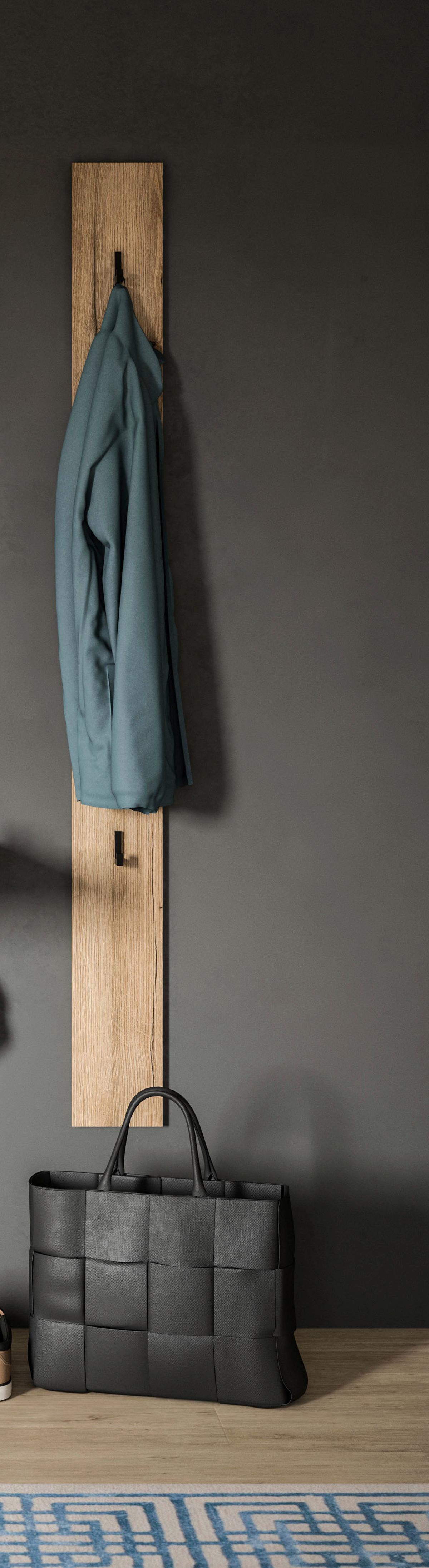 Garderobni Panel Naro, Barva Hrasta - temni hrast, Design, leseni material (2/160/2cm) - Livetastic