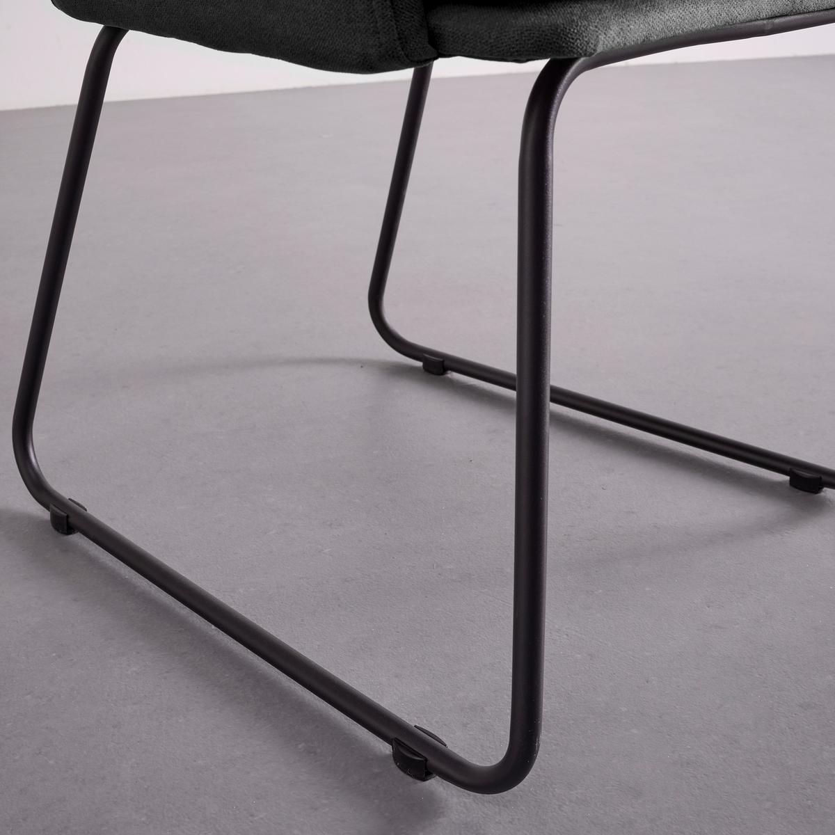 KRZESŁO Z PODŁOKIETNIKAMI MIA - ciemnoszary/czarny, Modern, metal/tkanina (55,5/83/55cm) - Bessagi Home