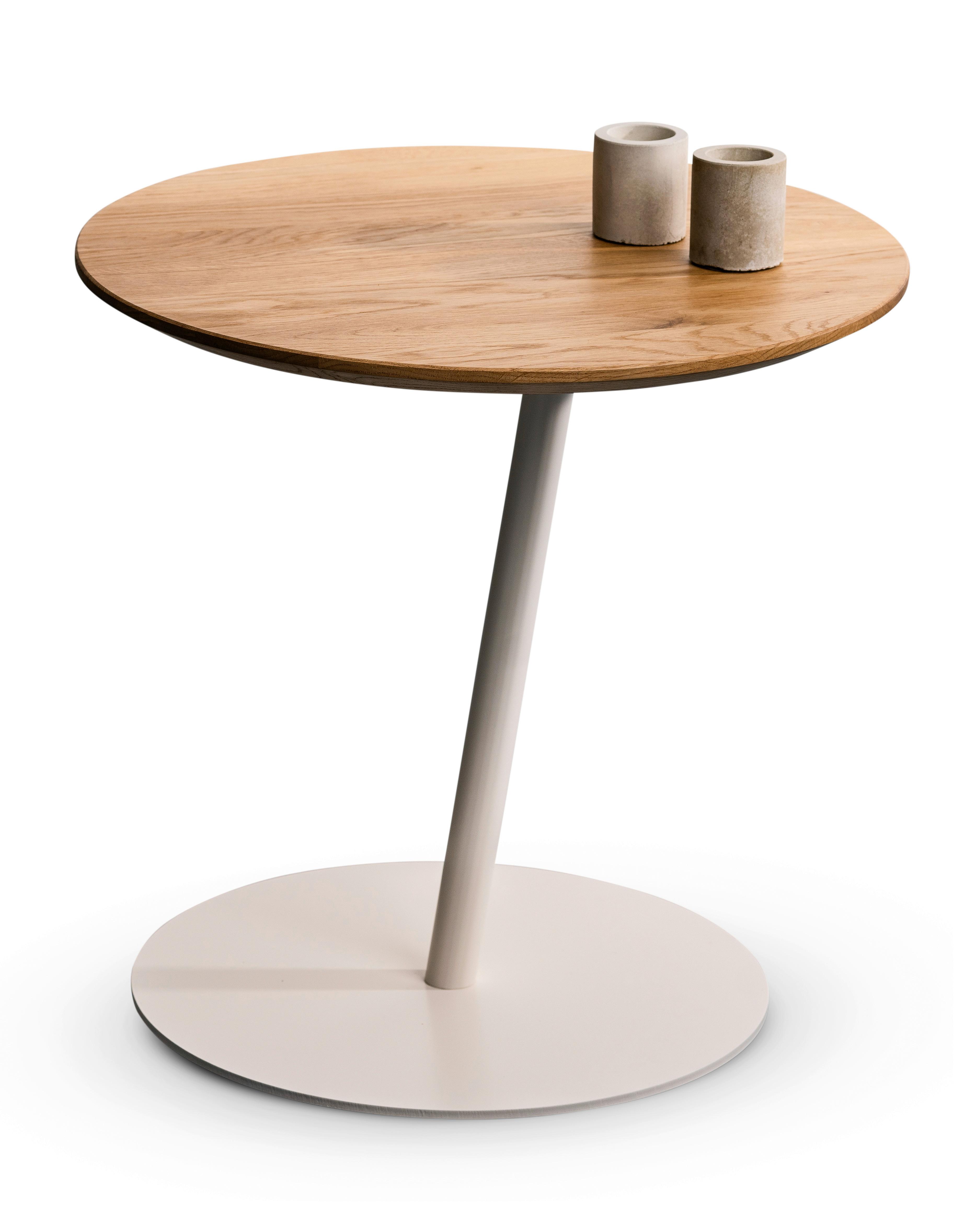 STOLIK BOCZNY LEA - dąb dziki, Design, metal/drewno (50/50/49cm) - Xora