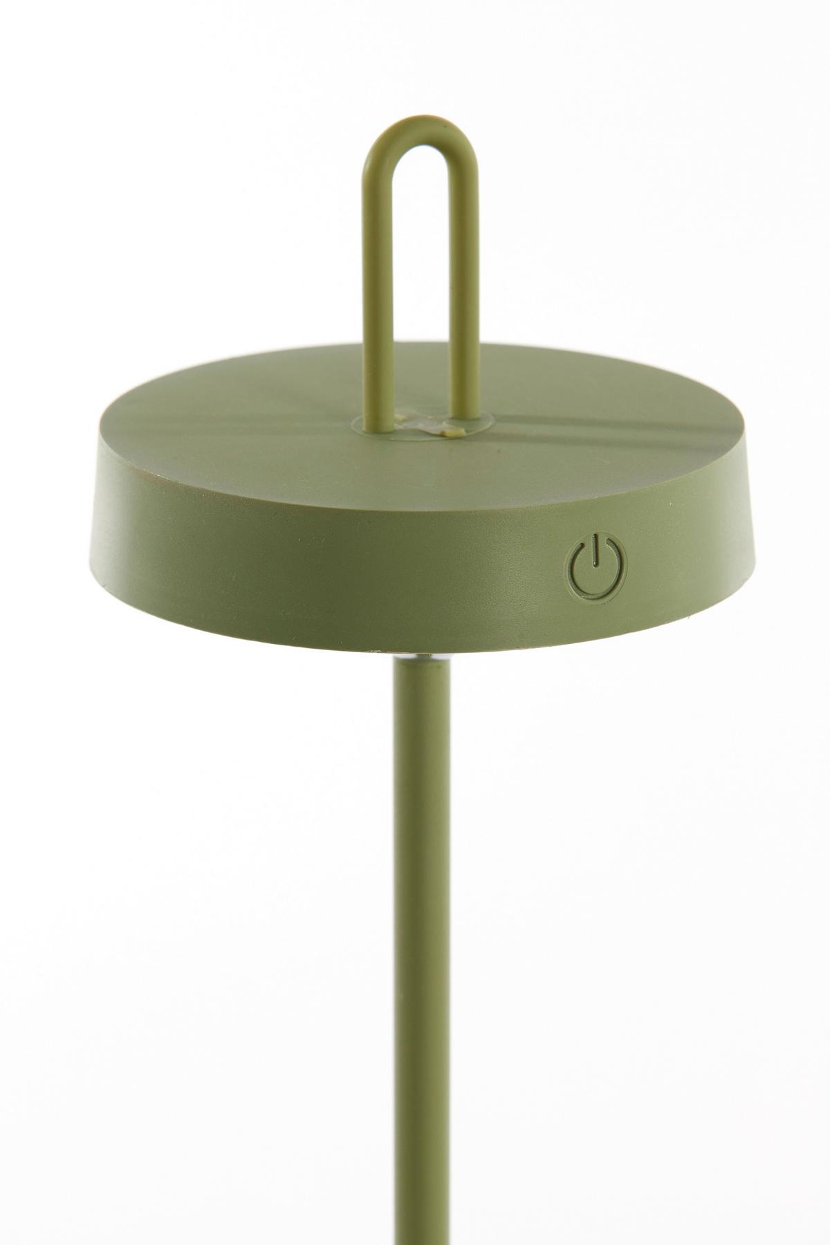 LAMPA STOŁOWA LED 1887369 AMPEHA - oliwkowa zieleń, Trend, tworzywo sztuczne/metal (13/47cm) - Light & Living