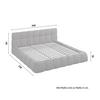 STOPPAD SÄNG MARIJA - mörkgrå/stålfärgad, Modern, metall/trä (180/200cm) - Bessagi Home