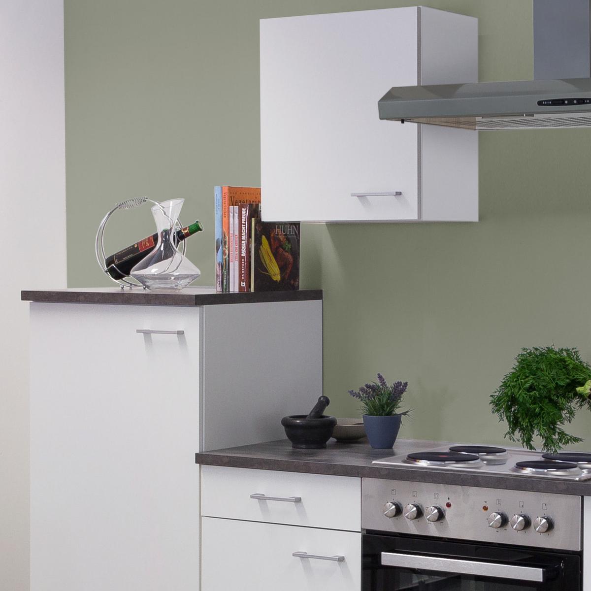Blok Kuhinja S Aparatima Lucca 270 Cm - sivo-smeđa/bijela, Konvencionalno, drvni materijal/plastika (270cm) - MID.YOU
