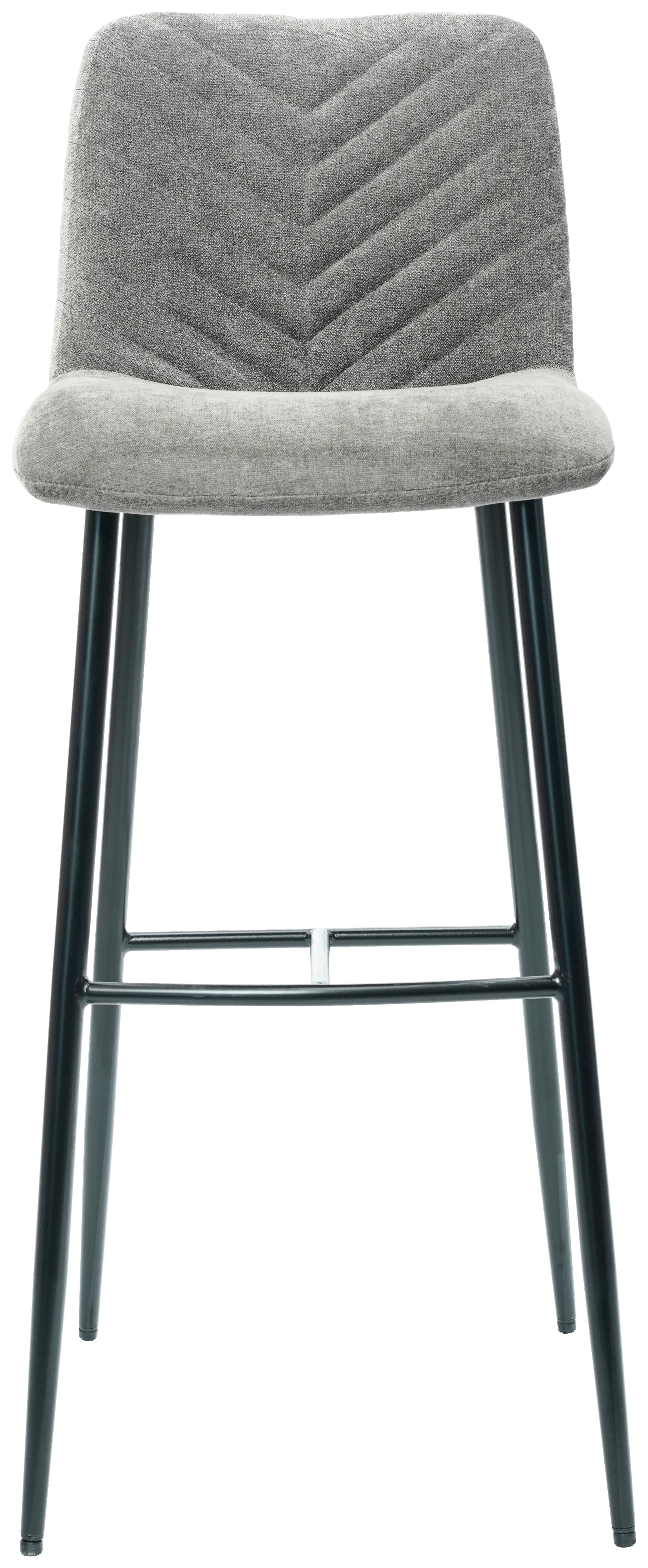 STOŁEK BAROWY ARROW - ciemnoszary/czarny, Design, metal/tkanina (43/110/52cm) - Xora