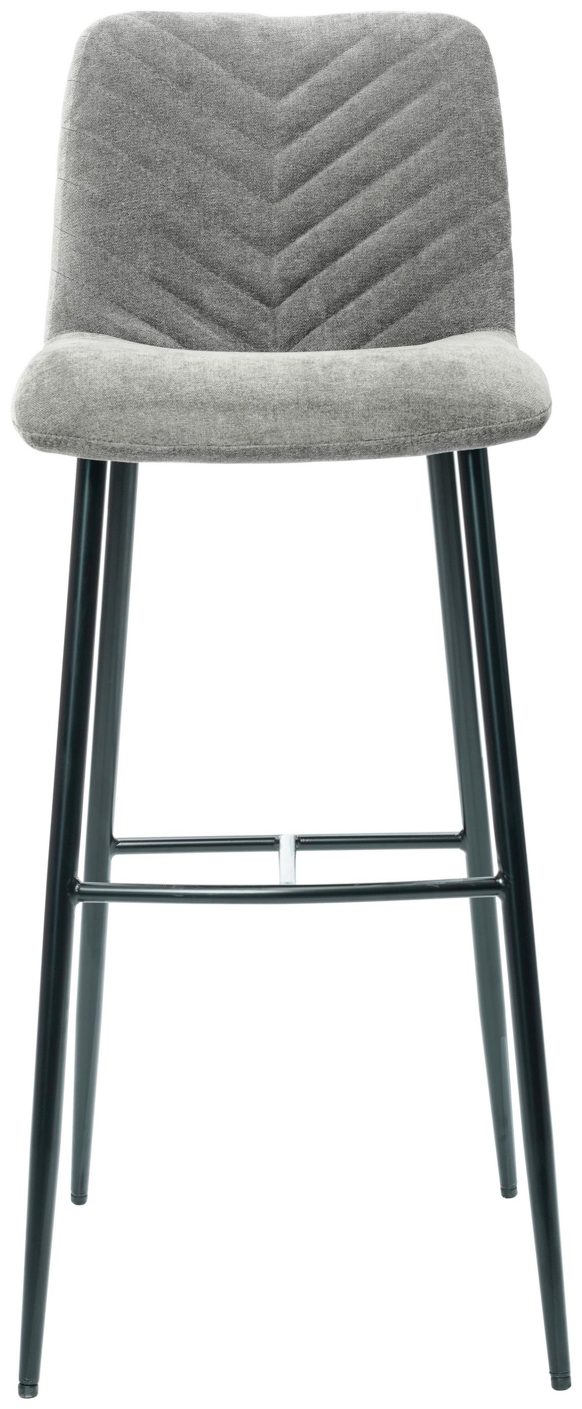 STOŁEK BAROWY ARROW - ciemnoszary/czarny, Design, metal/tkanina (43/110/52cm) - Xora
