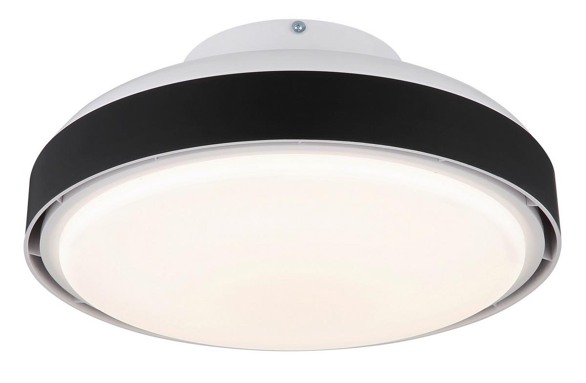 DECKENVENTILATOR 03667S CARNEY - opale/noir, Basics, matière synthétique (45/20cm) - Globo