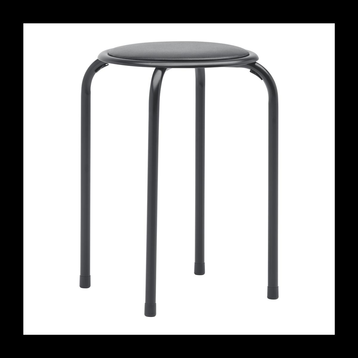 Rakásolható Ülőke Raki - fekete, Konventionell, textil/fém (30/45cm) - Mömax