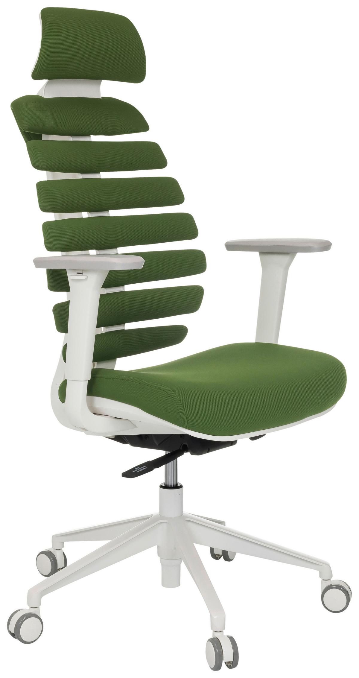 Pisarniški Stol Ergo Line W, Zelena - zelena/bela, Moderno, umetna masa/tekstil (67/116 - 133/65cm) - MID.YOU