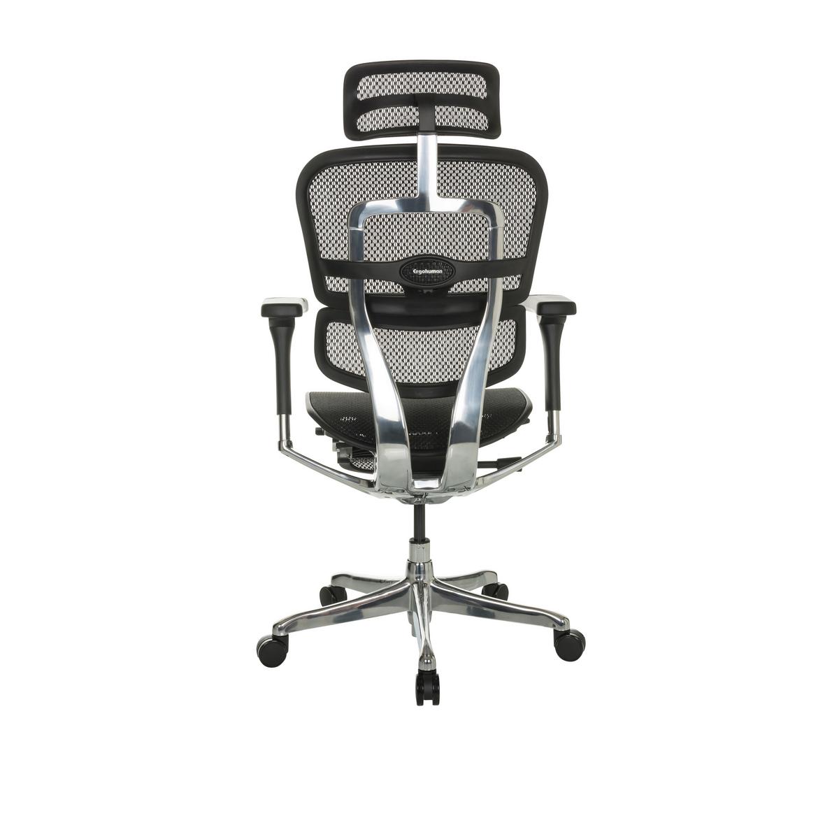 Pisarniški Stol Ergohuman Plus Legpro I, Črna - črna/siva, Basics, kovina/umetna masa (68/118-141/64cm) - MID.YOU