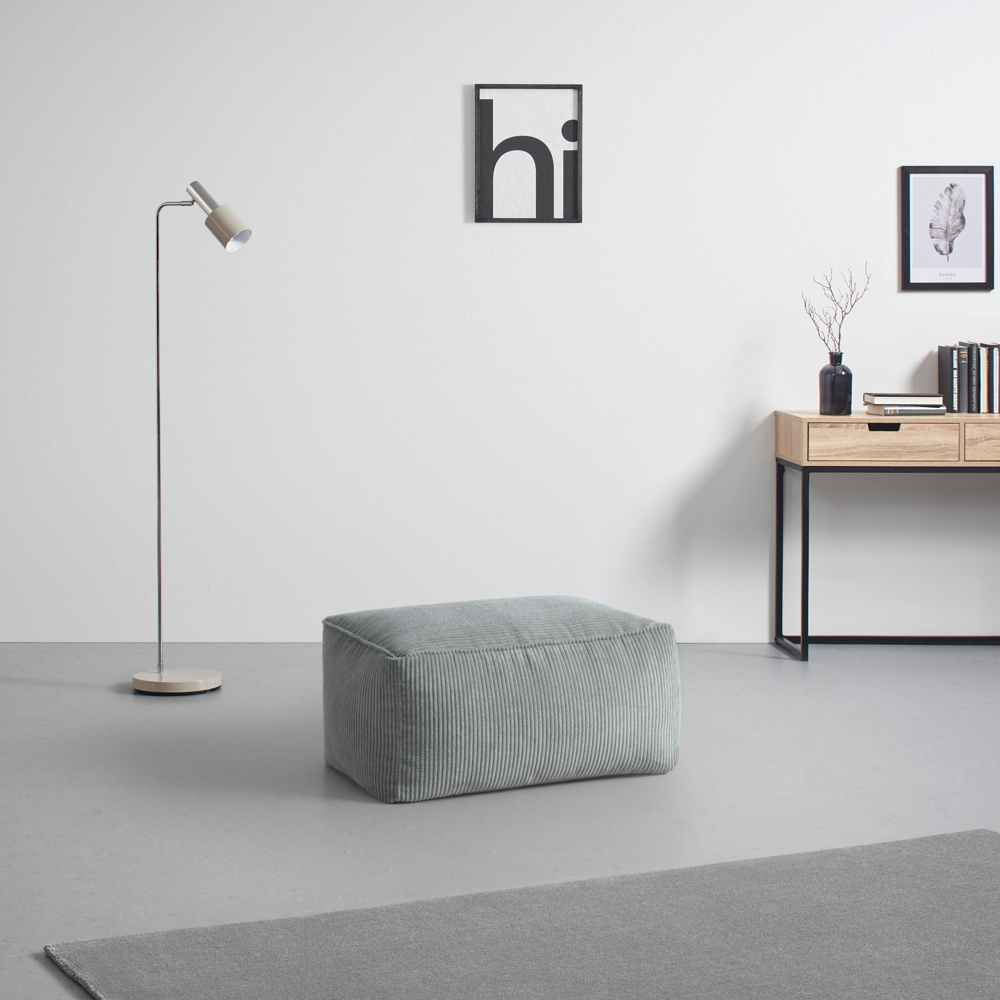 Hocker Caroline Grau - Grau, MODERN, Textil (80/38/50cm) - Mömax