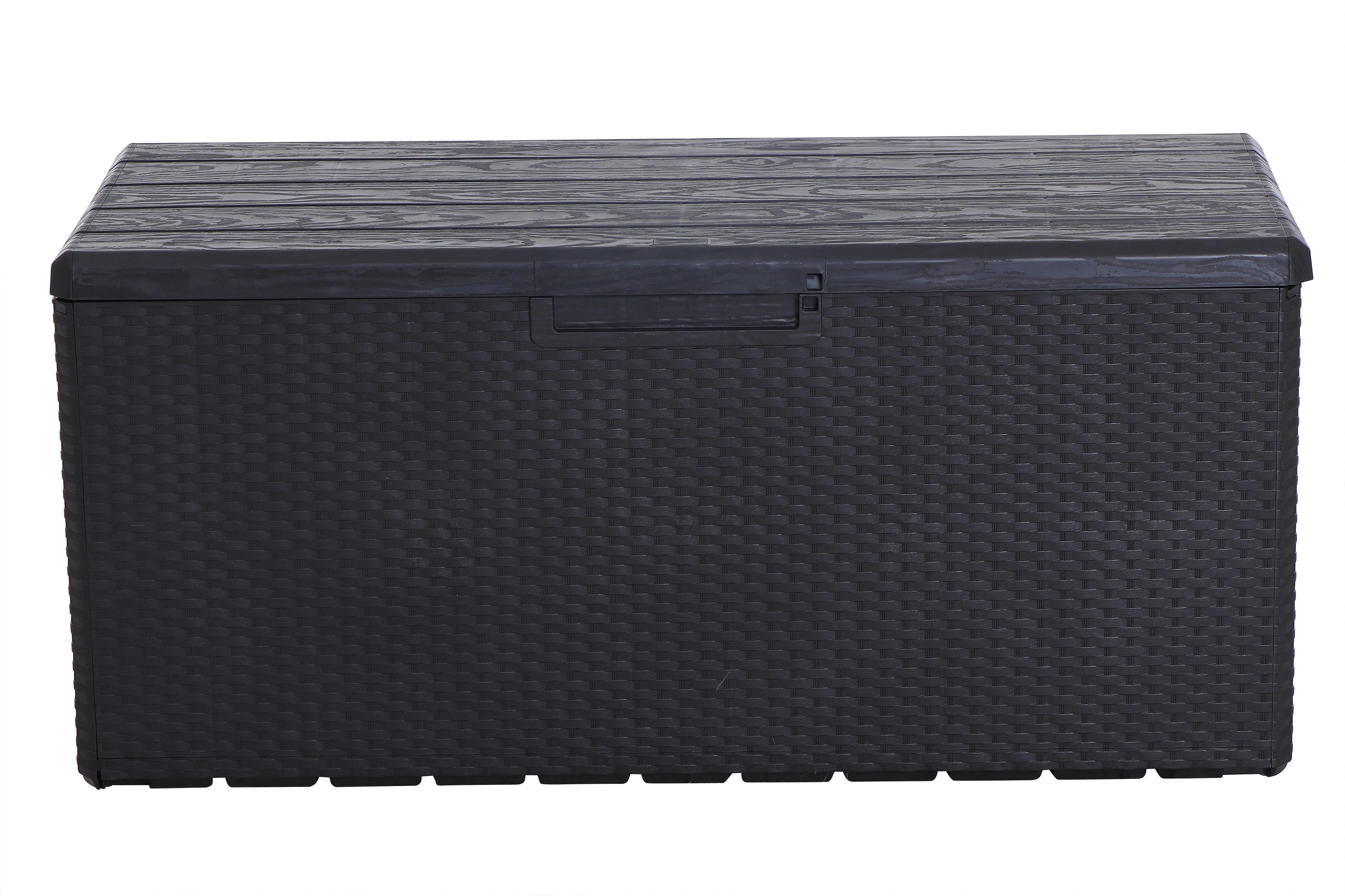 Kissenbox Portofino ca.55x56x124cm Anthrazit - Anthrazit, KONVENTIONELL, Kunststoff (55/56/124cm) - Ambia Garden