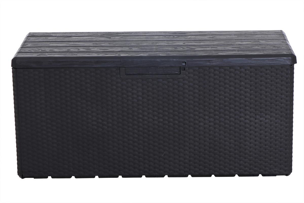 Kissenbox Portofino ca.55x56x124cm Anthrazit - Anthrazit, KONVENTIONELL, Kunststoff (55/56/124cm) - Ambia Garden