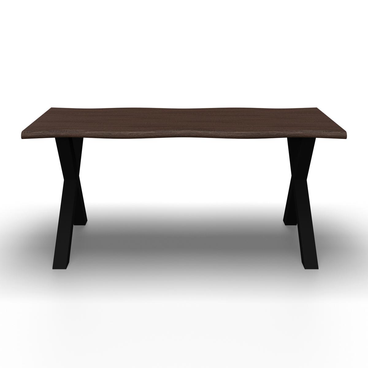 ESSTISCH LAUREL - Walnussfarben/Schwarz, Modern, Holzwerkstoff/Metall (180/76/90cm) - Bessagi Home