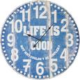 Wanduhr Good Life - Blau/Weiß, MODERN, Holz/Papier (58cm) - MÖMAX modern living