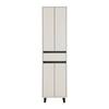 ARMOIRE HAUTE SOPHIA -EXKLUSIV- - noir/cachemire, MODERN, matériau en bois (50/190/33cm) - Mömax