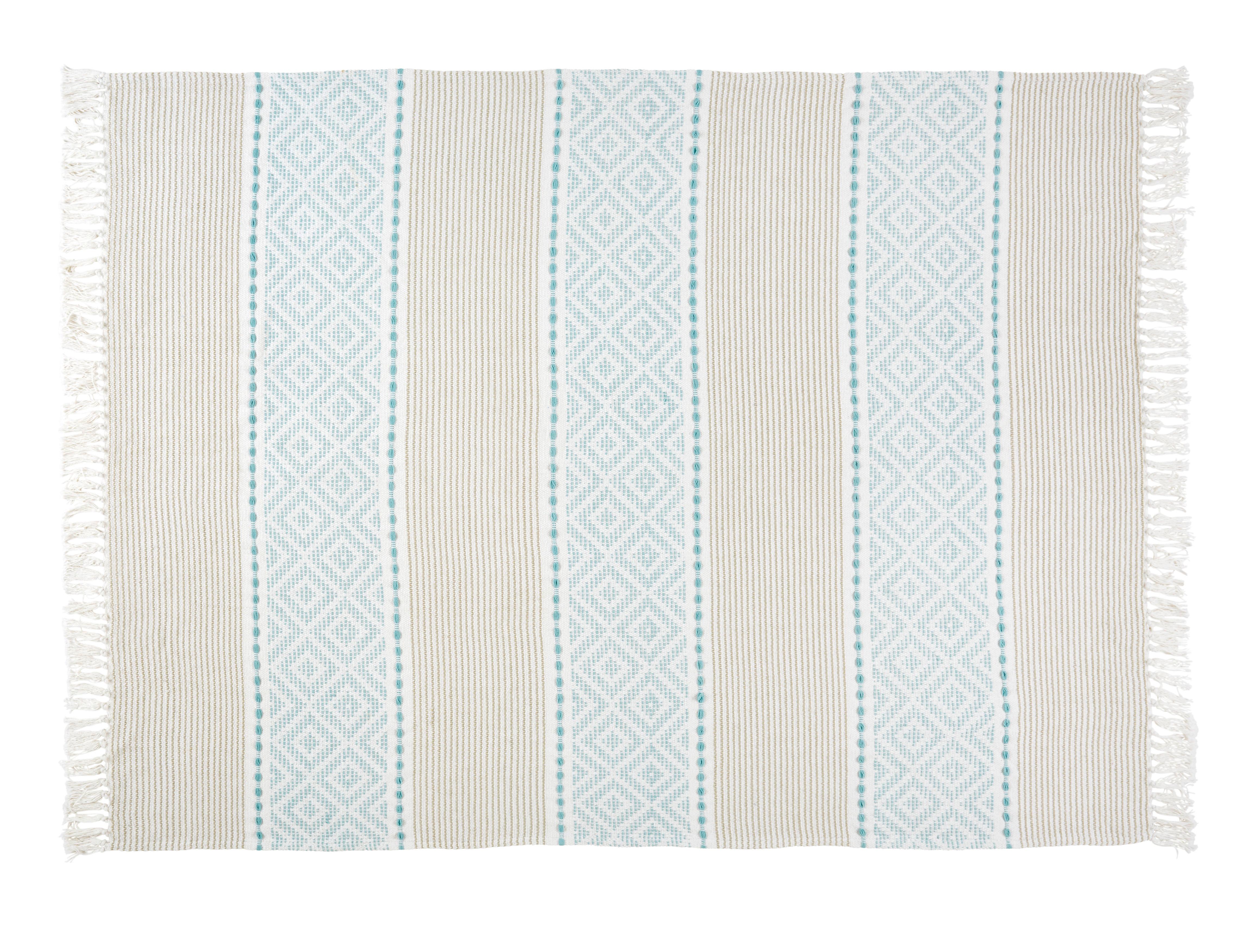 Odeja Lucia - modra/bela, Trendi, tekstil (130/170cm) - Premium Living