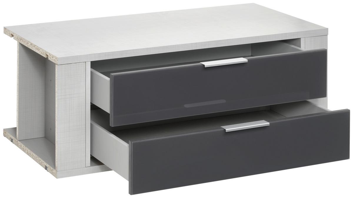 Schubkasteneinsatz Fresh ca. 96x35x50 cm Grau - Grau, MODERN, Glas/Holzwerkstoff (96/35/50cm) - MID.YOU