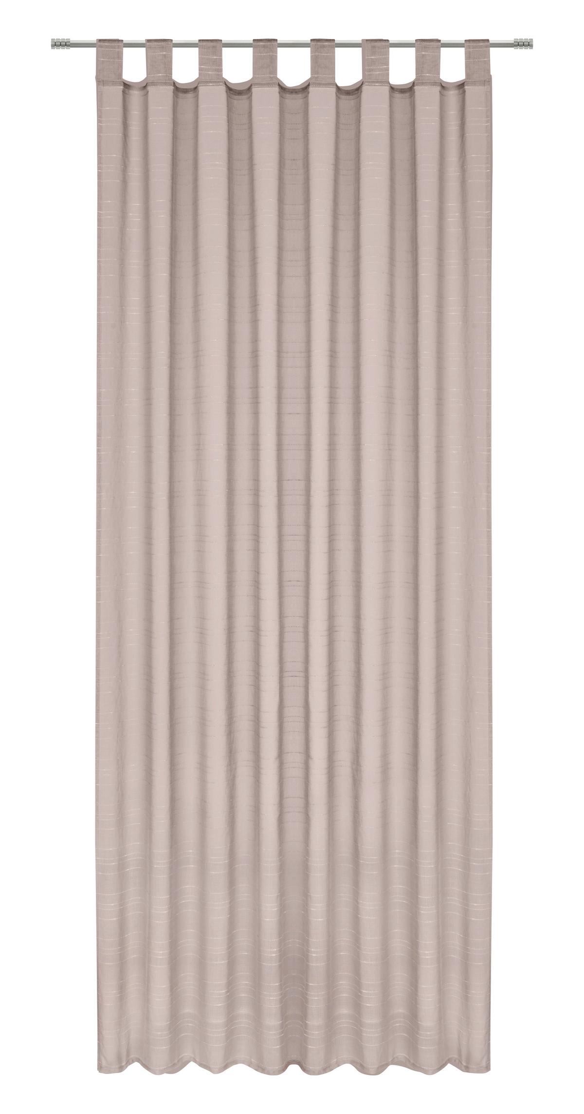 Zavjesa S Omčama Ida - bež, Konvencionalno, tekstil (135/245cm) - Based