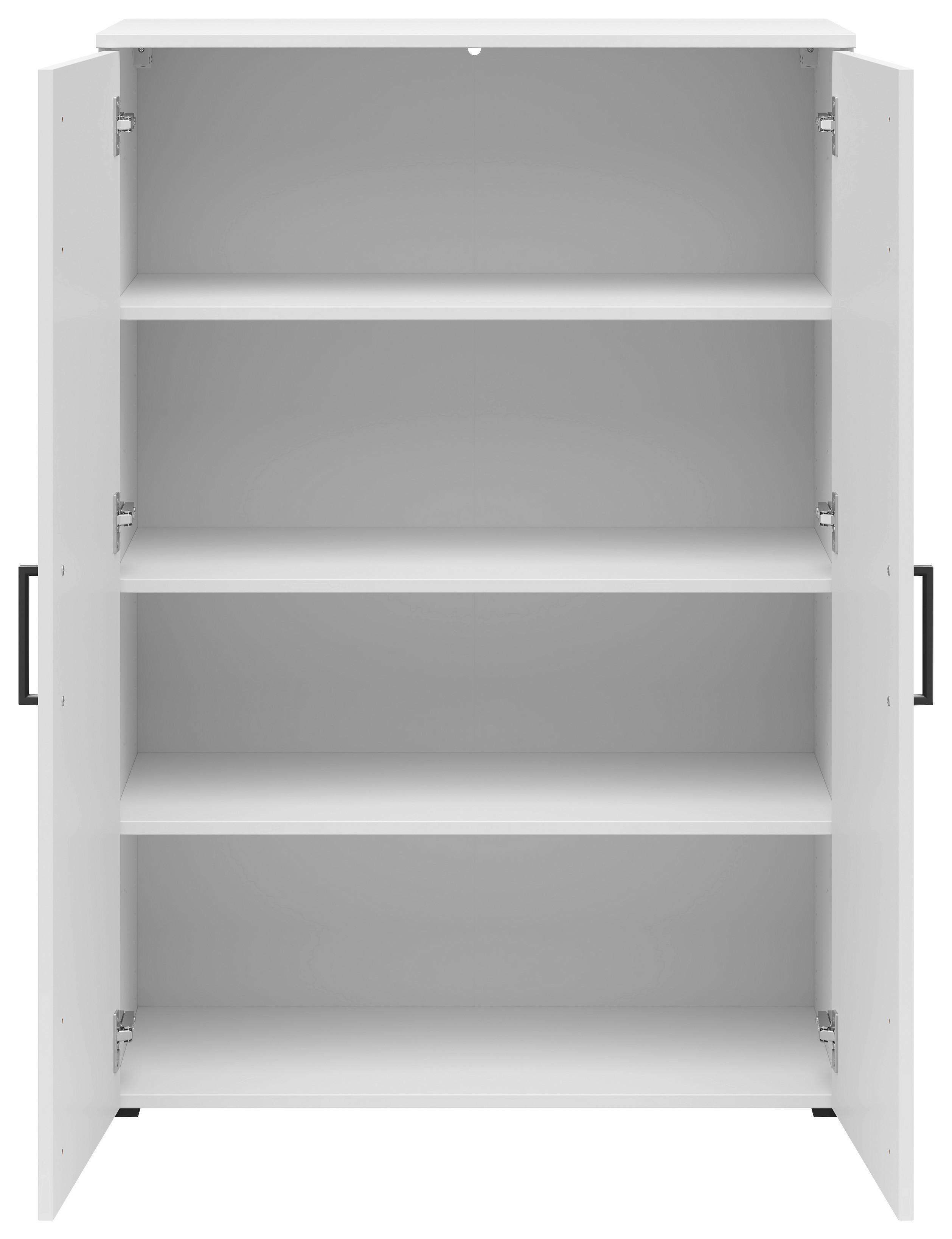 Comodă MULTI - alb, Modern, material pe bază de lemn (80/115/40cm) - Modern Living