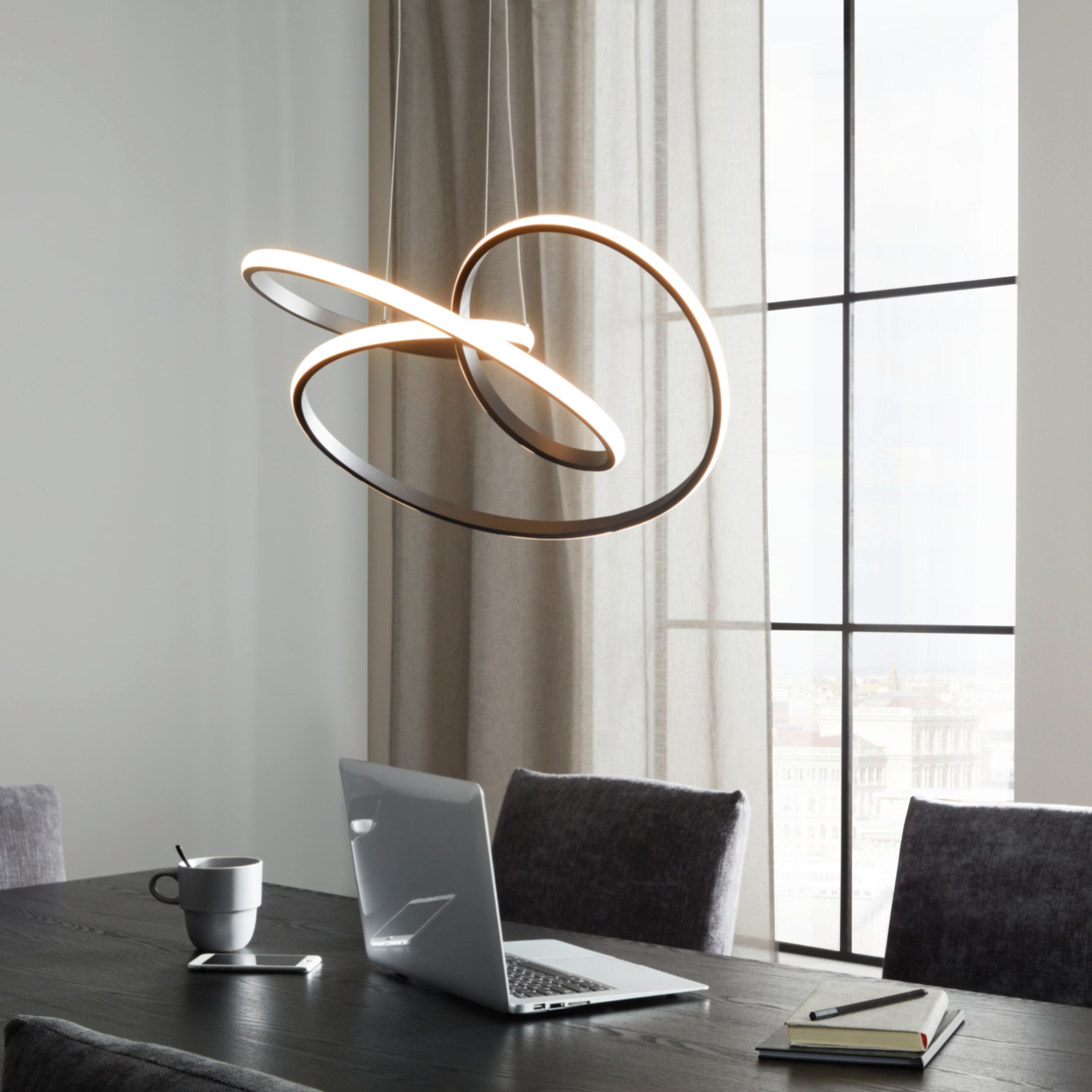 LED-Deckenleuchte Mofer max. 33 Watt - Schwarz, MODERN, Kunststoff/Metall (50/120cm) - Premium Living