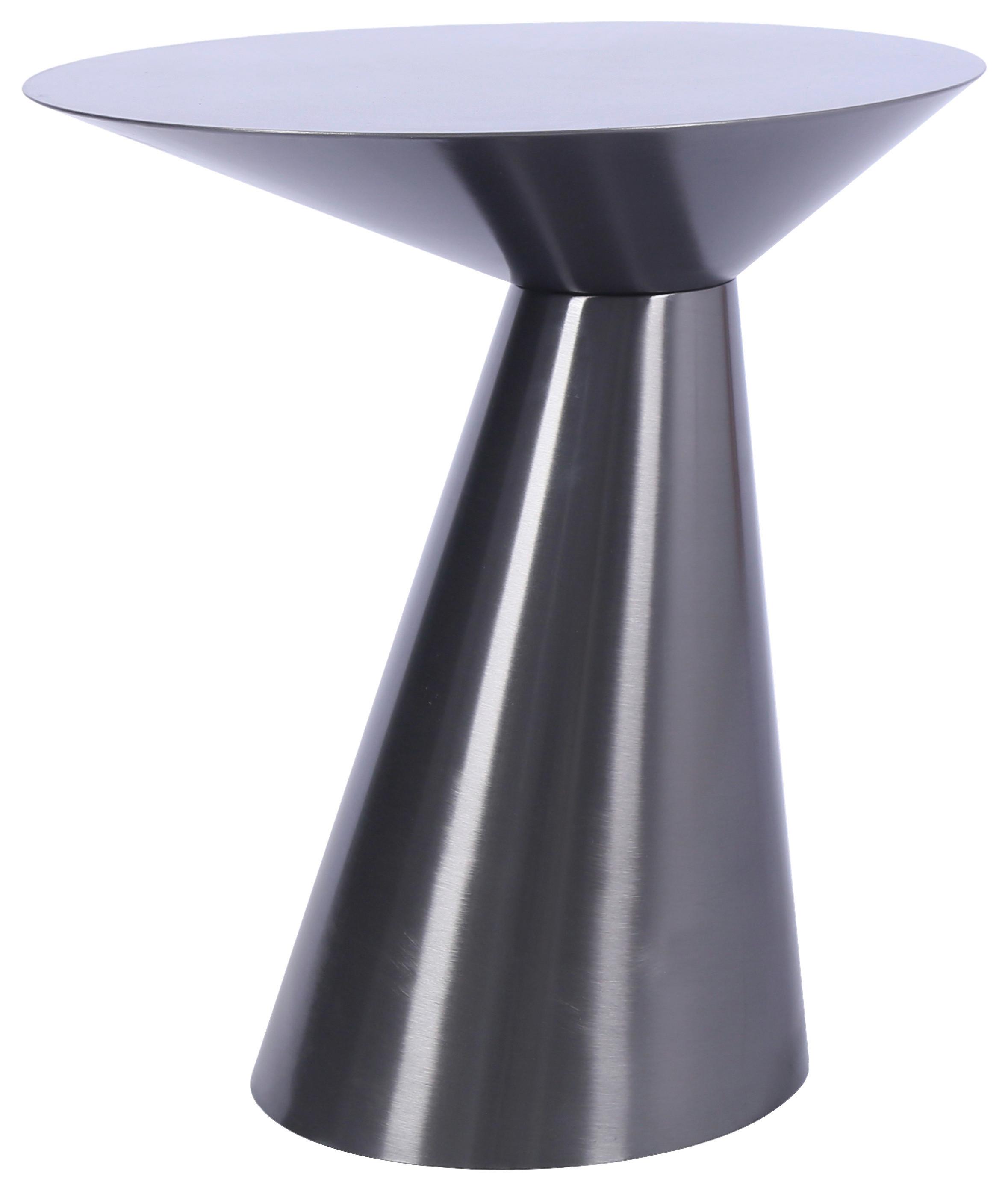Masă auxiliară KACY -TREND- - negru cromat, Romantik / Landhaus, metal (50/54.5/50cm) - Premium Living