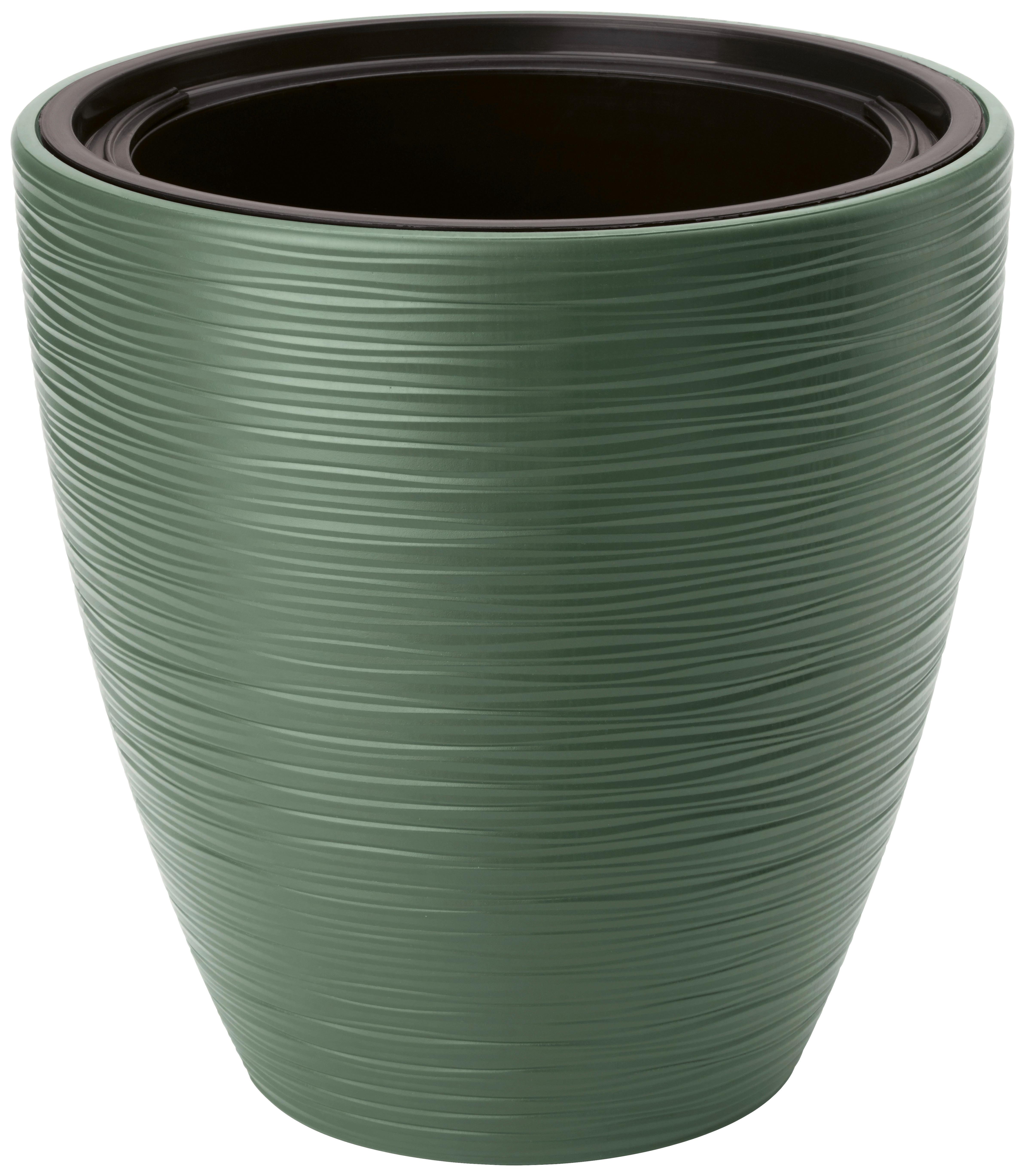 Virágkaspó Gubo - zöld, Konventionell, műanyag (38,5/42cm)