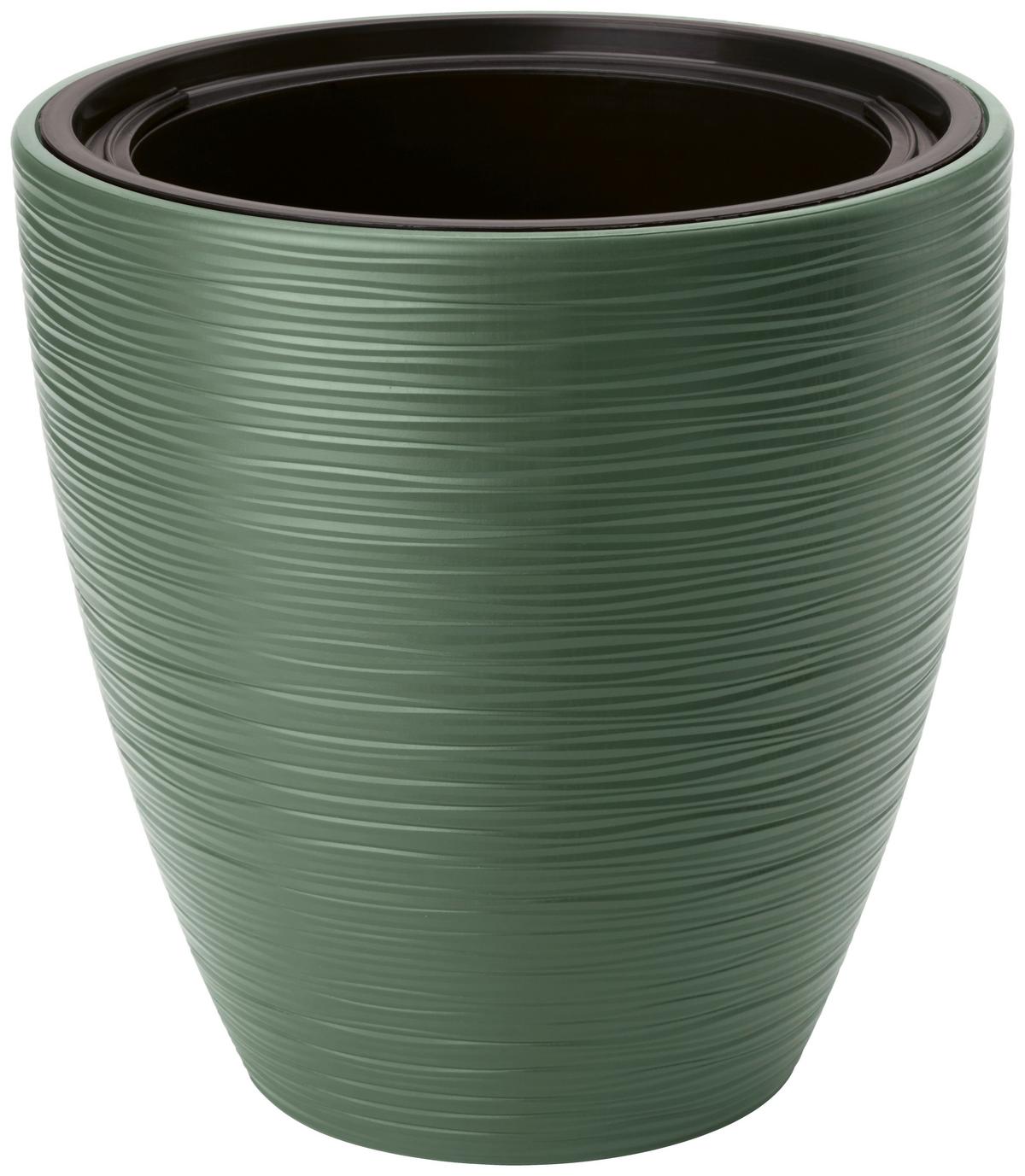 Virágkaspó Gubo - zöld, Konventionell, műanyag (38,5/42cm)
