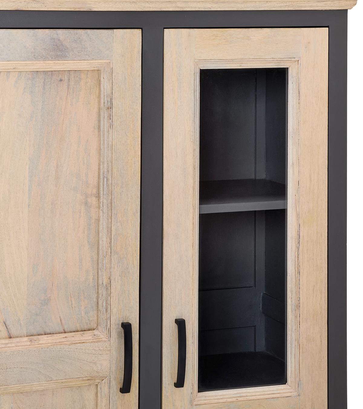 KOMODA WYSOKA HIGHBOARD - kolor naturalny/czarny, Natur, metal/drewno (100/145/40cm) - Livetastic