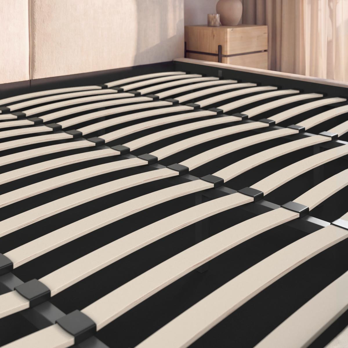 Familienpolsterbett Serena Elfenbein ca. 270x200 cm - Elfenbein/Schwarz, MODERN, Holz/Kunststoff (270/200cm) - Bessagi Home