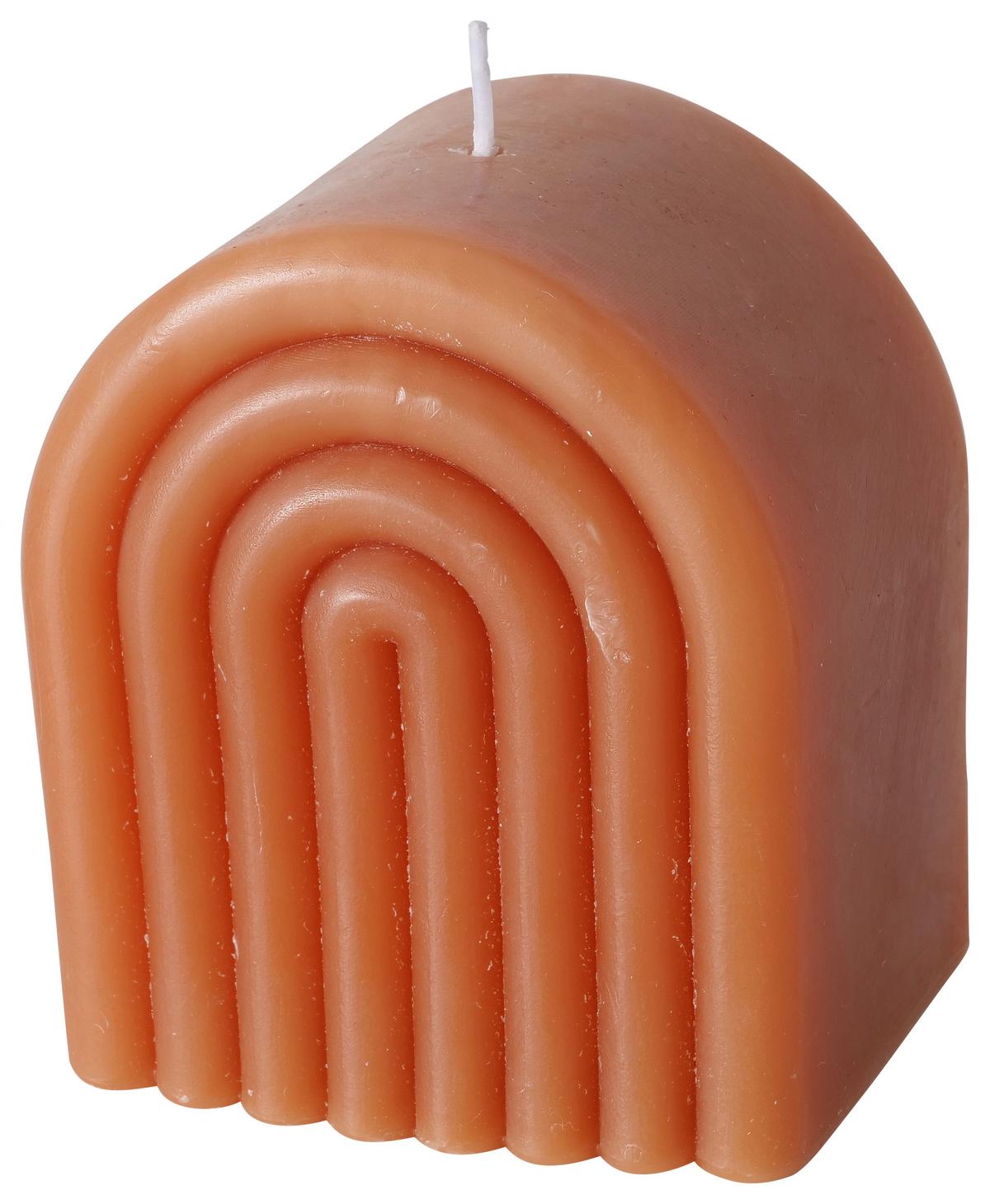 Kerze Arch I Orange - Orange, MODERN (7,5/6/8,5cm) - Mömax